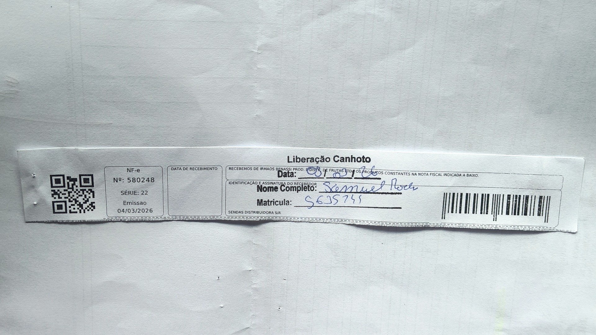 Canhoto 140999893
