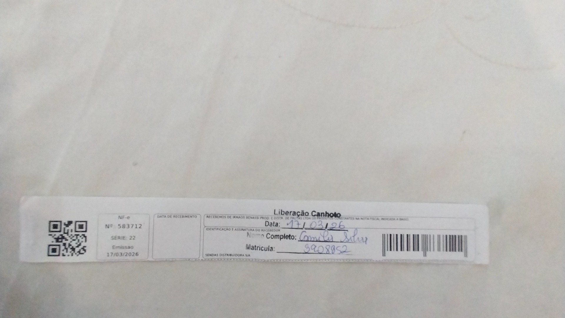 Canhoto 143072993