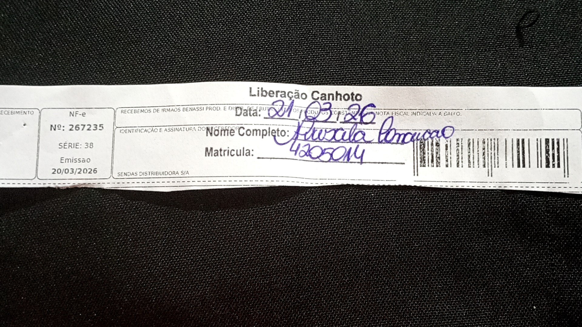 Canhoto 143819593