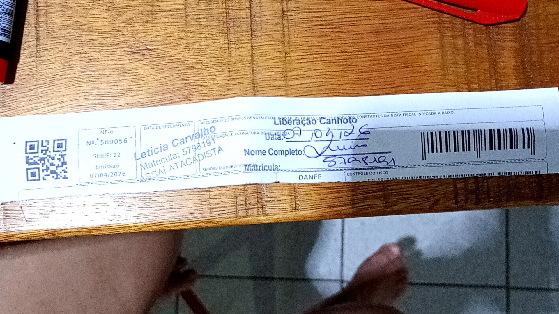 Canhoto 146616993