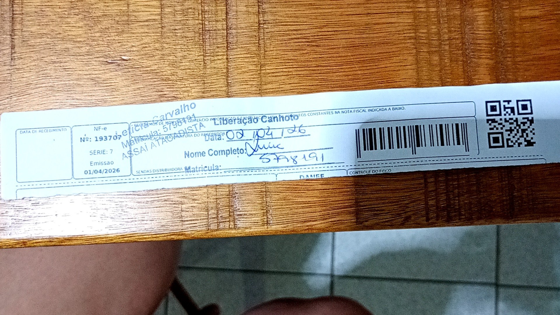 Canhoto 145972293