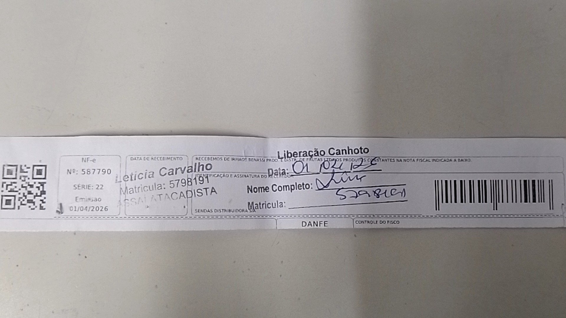 Canhoto 145749493