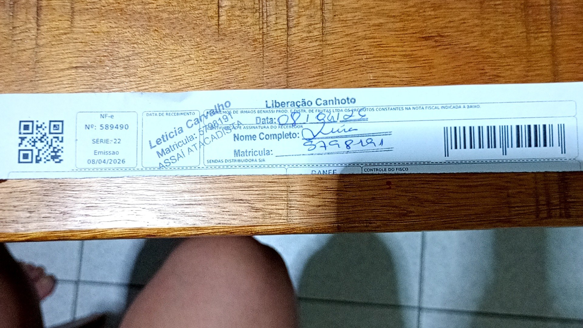 Canhoto 146870393