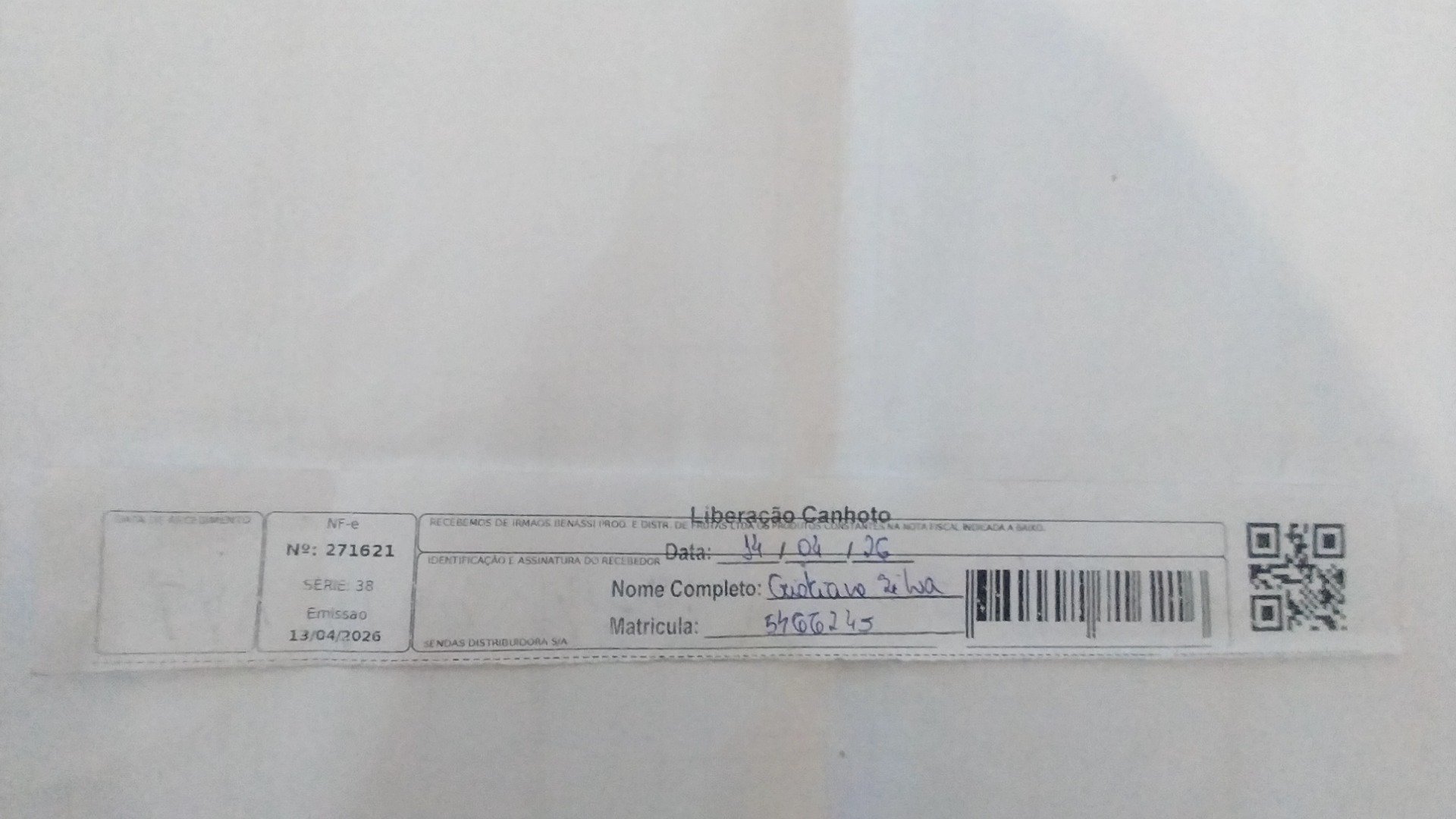 Canhoto 147764593