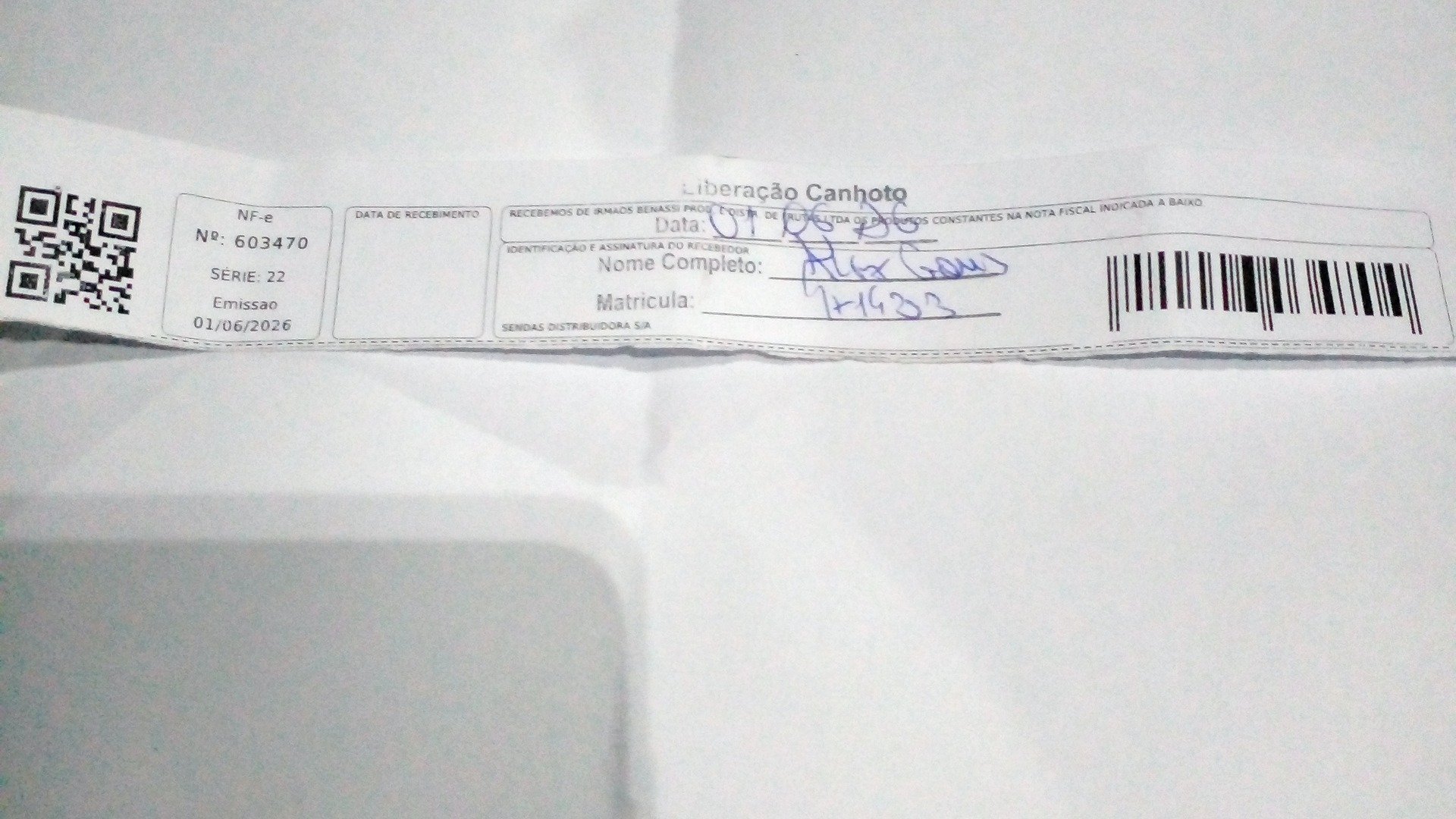 Canhoto 156038593