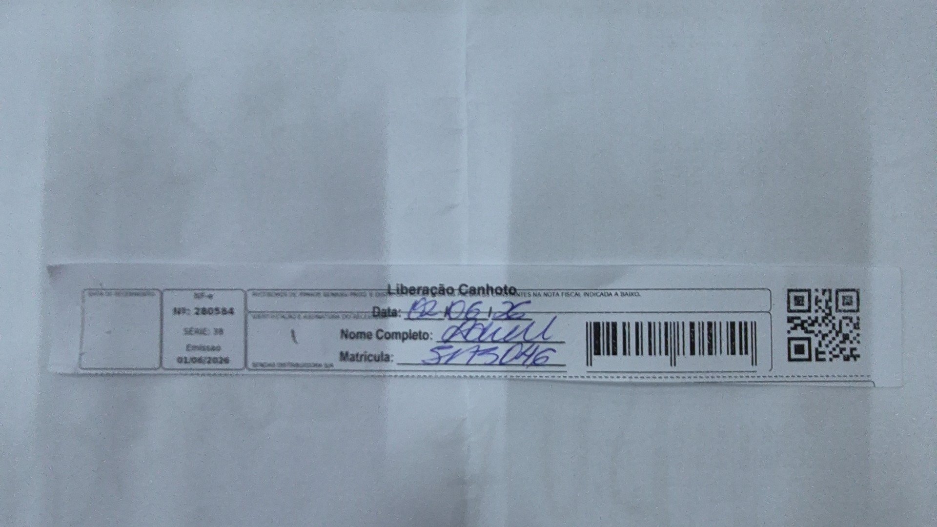 Canhoto 156211193