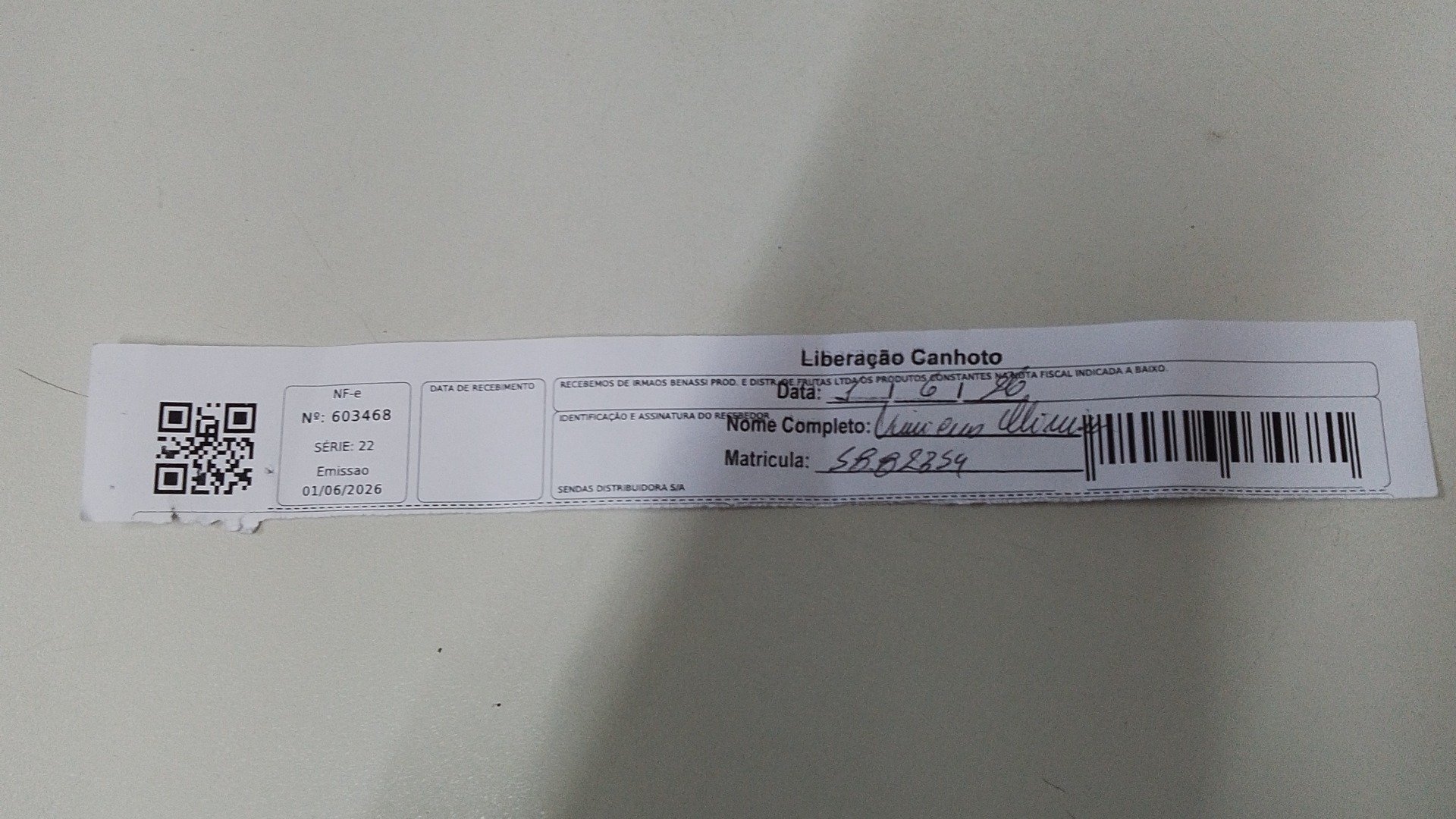 Canhoto 156039393