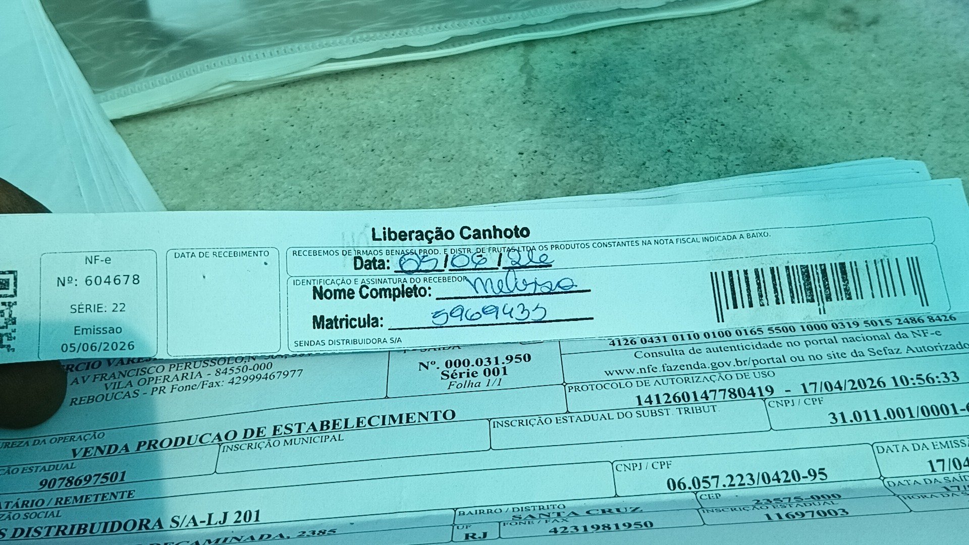 Canhoto 156737093