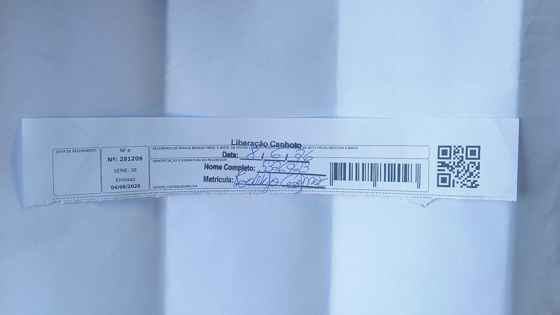 Canhoto 156740993