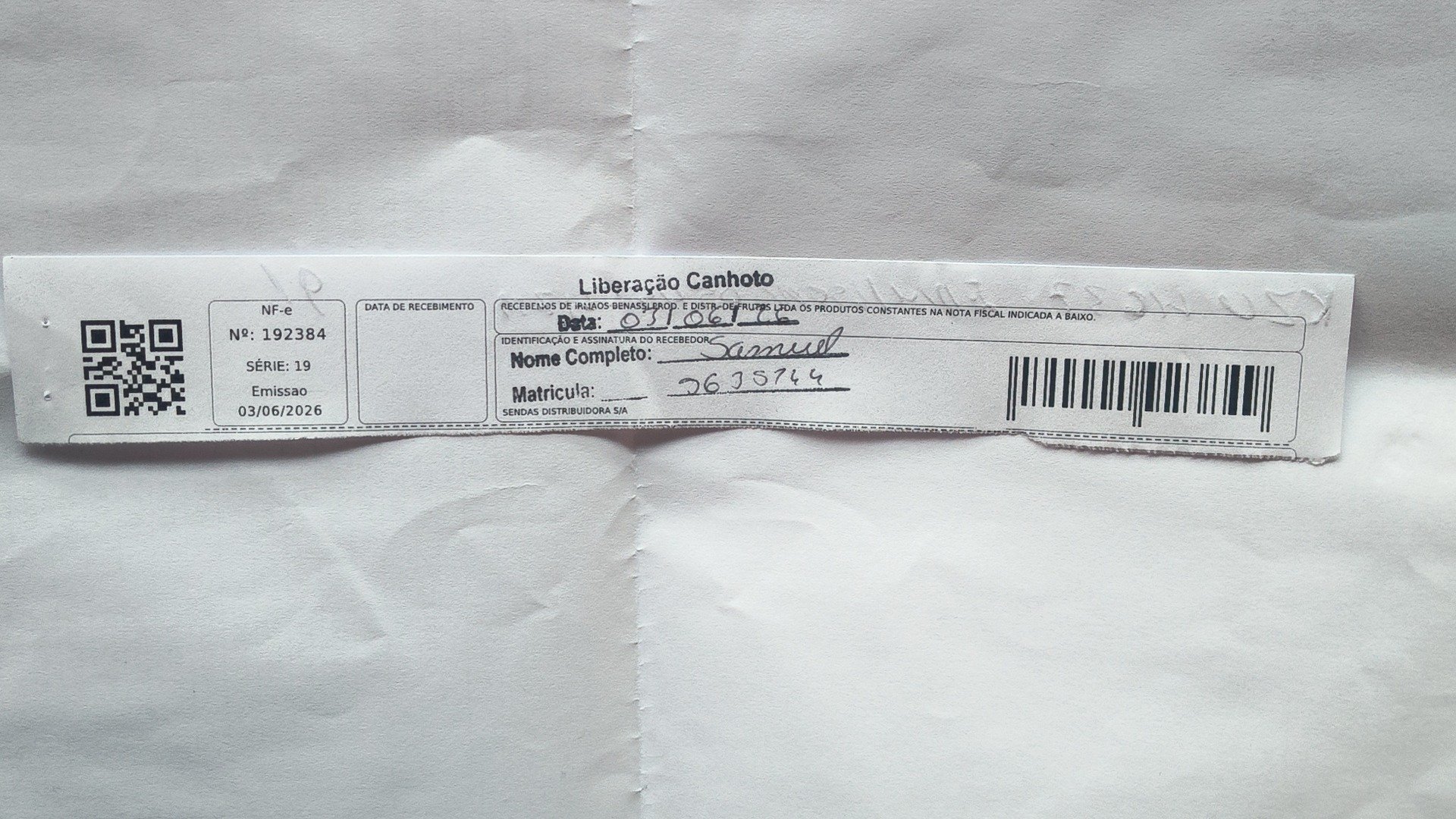 Canhoto 156426393
