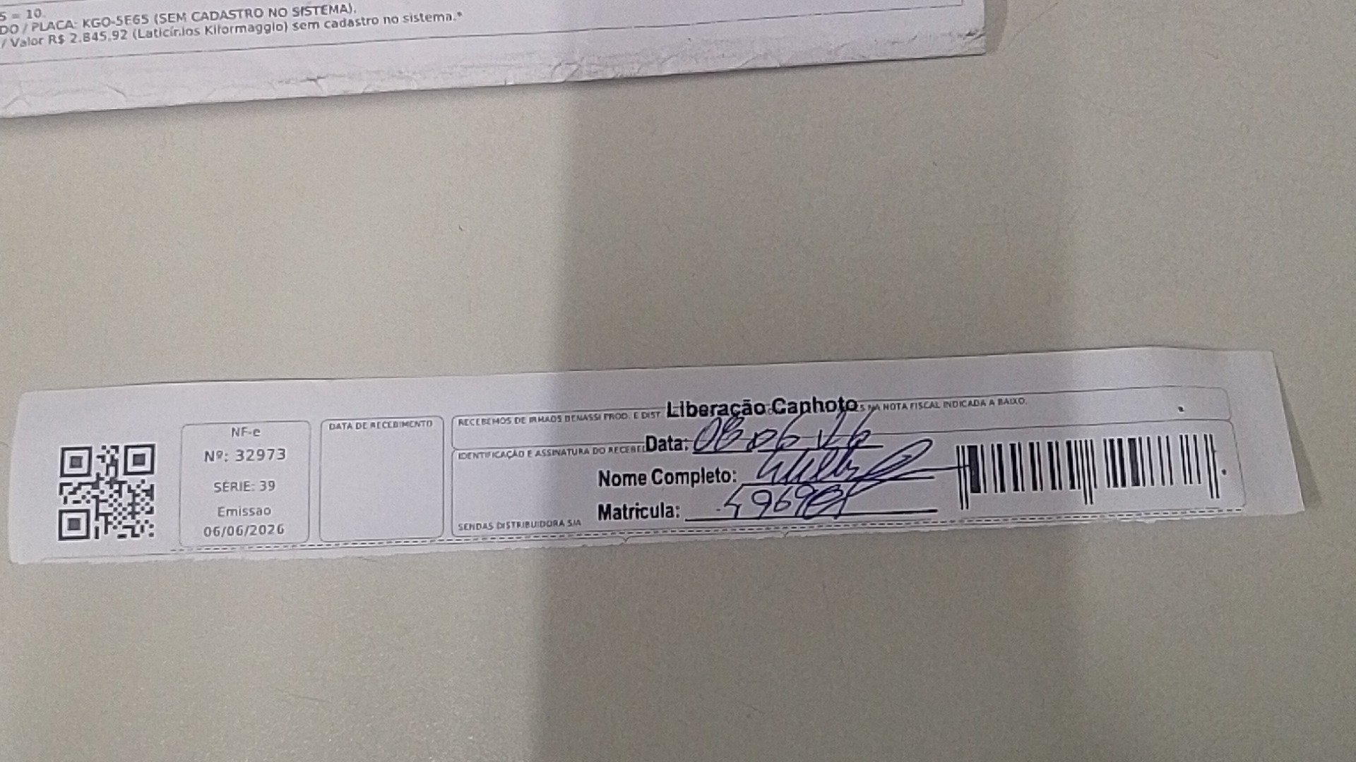 Canhoto 157221493