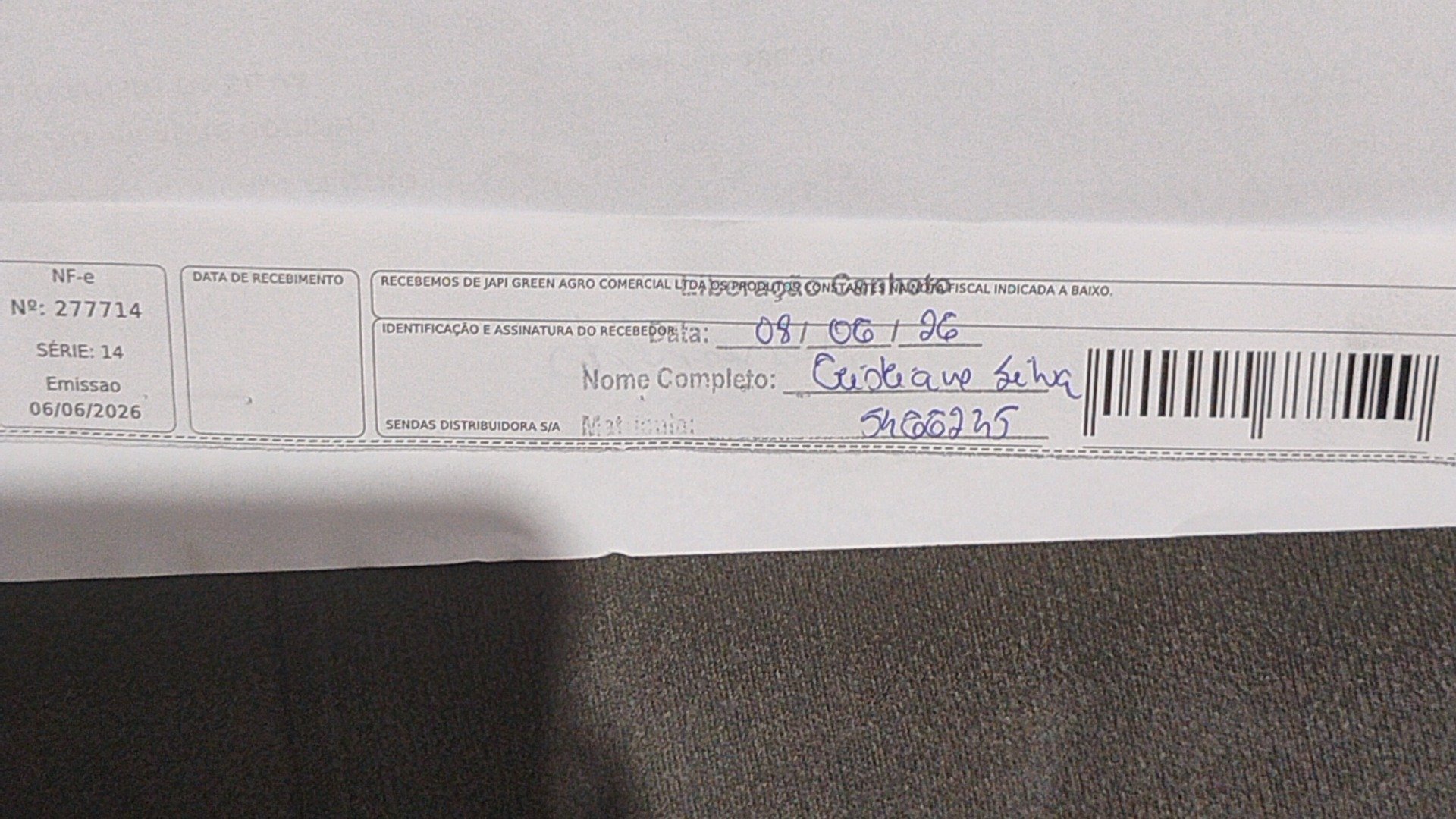 Canhoto 157229993