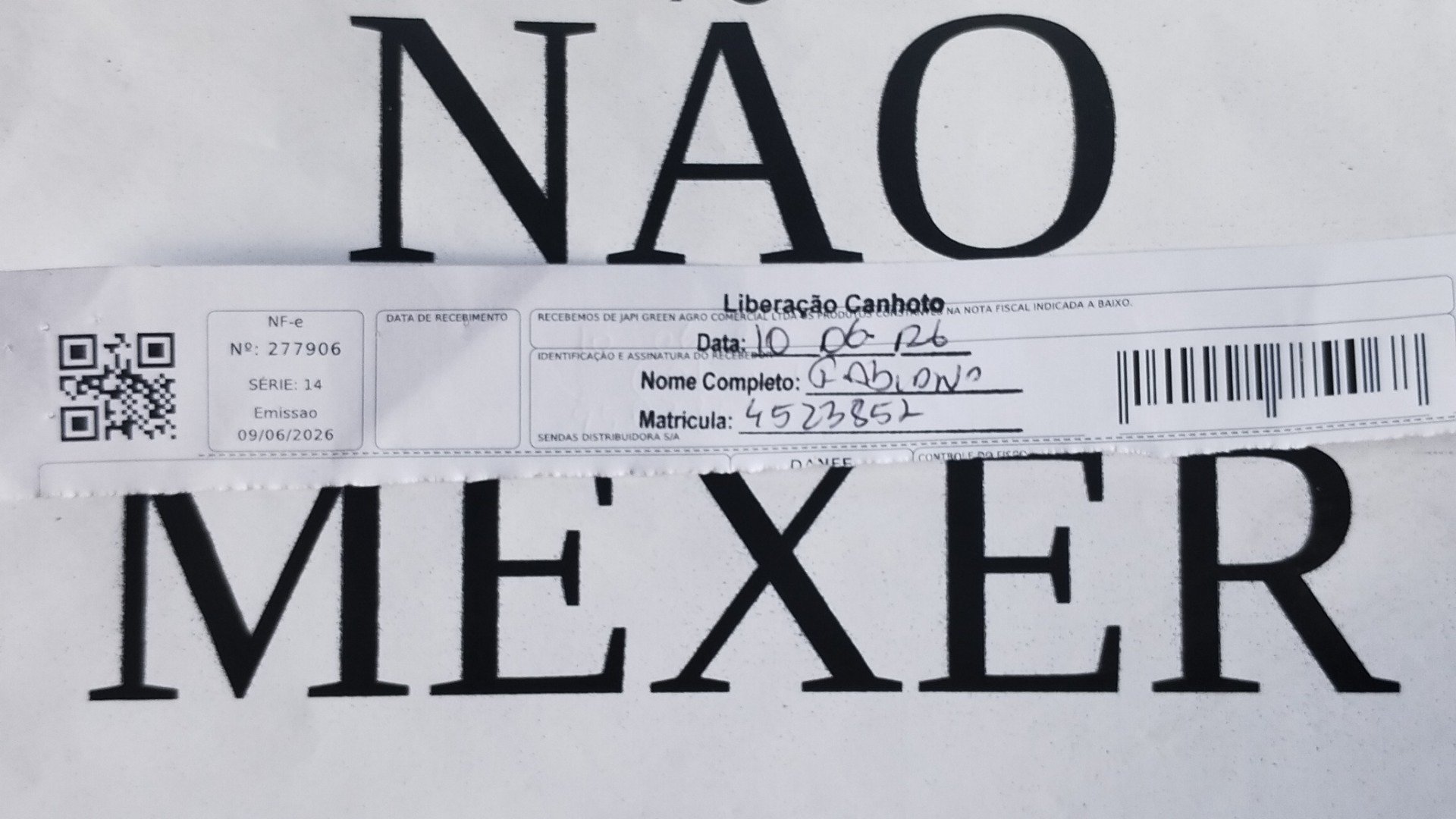 Canhoto 157654893