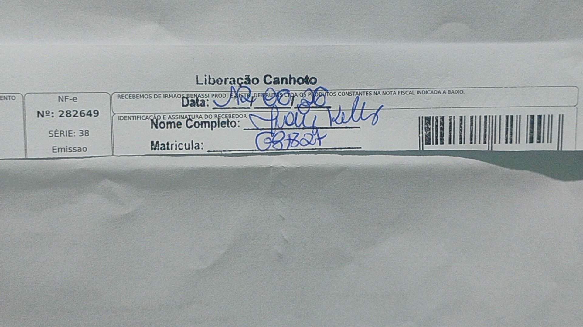 Canhoto 158108193