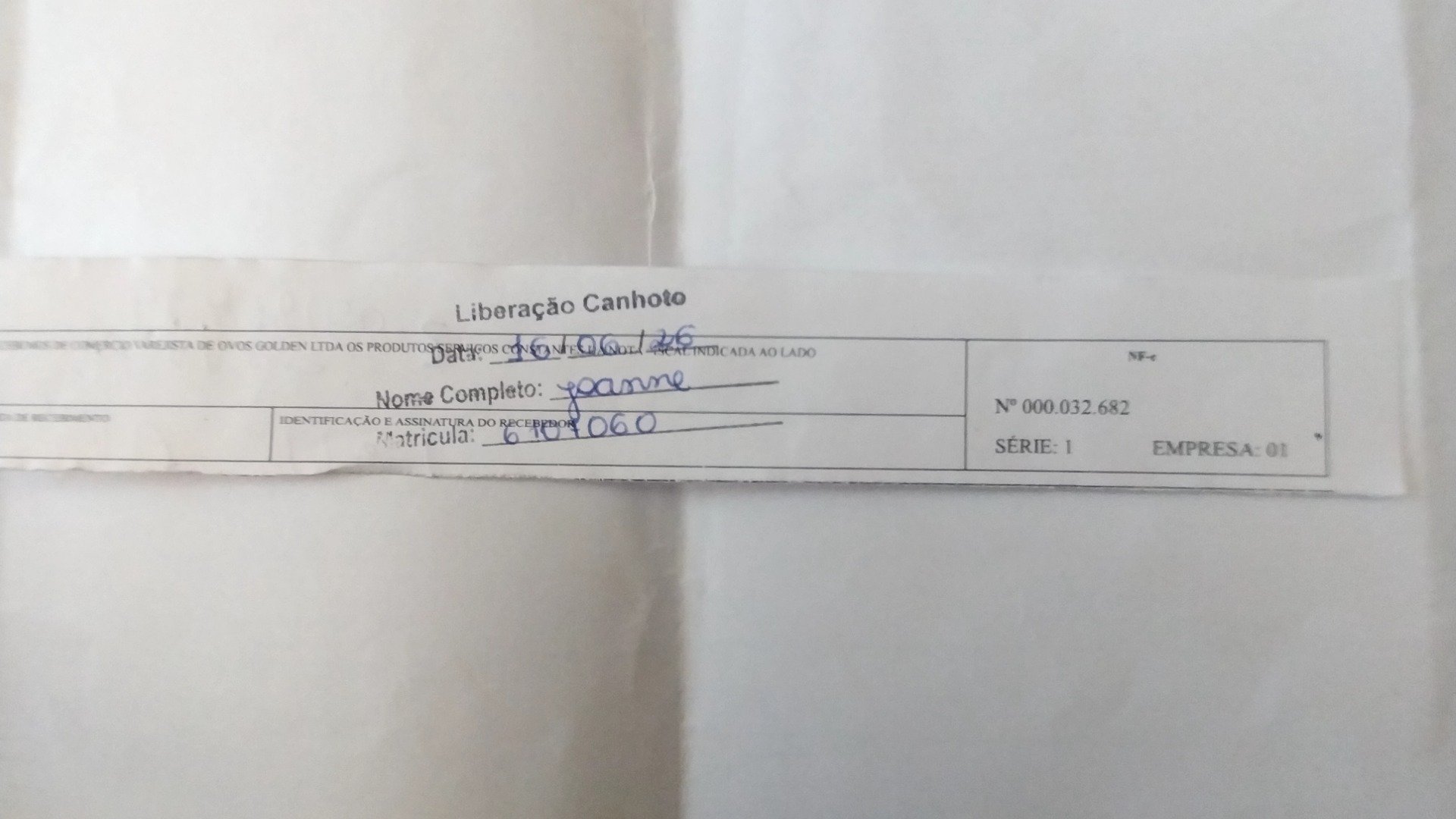 Canhoto 158713593