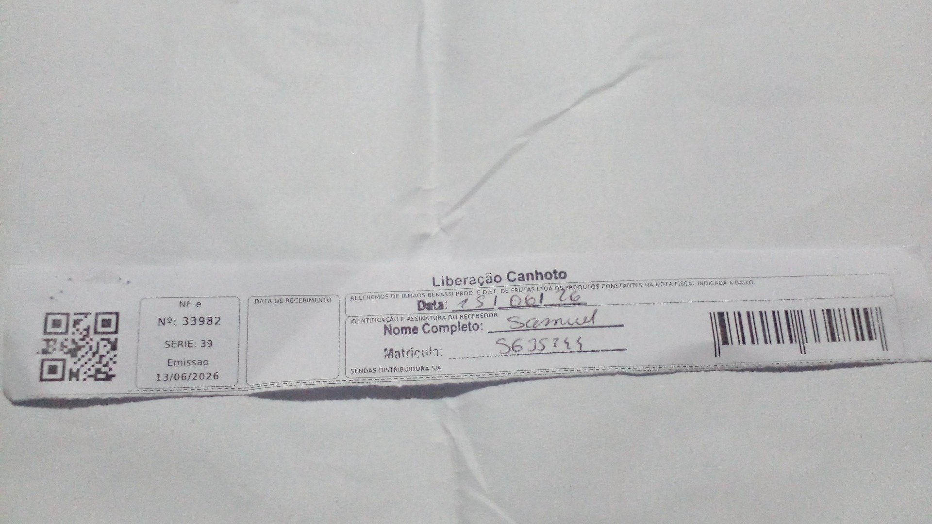 Canhoto 158519493