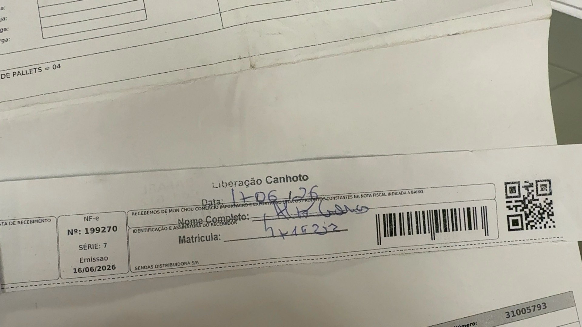 Canhoto 158950793