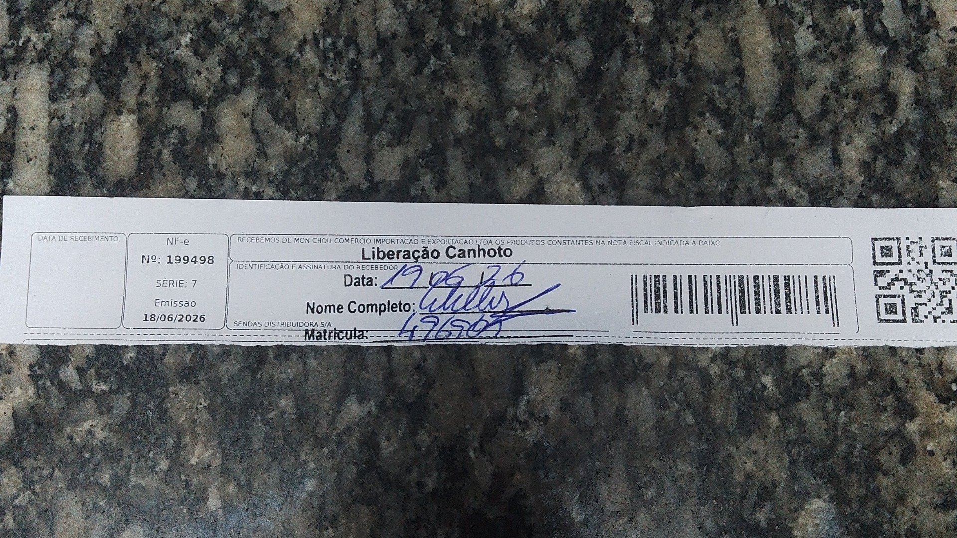 Canhoto 159394693