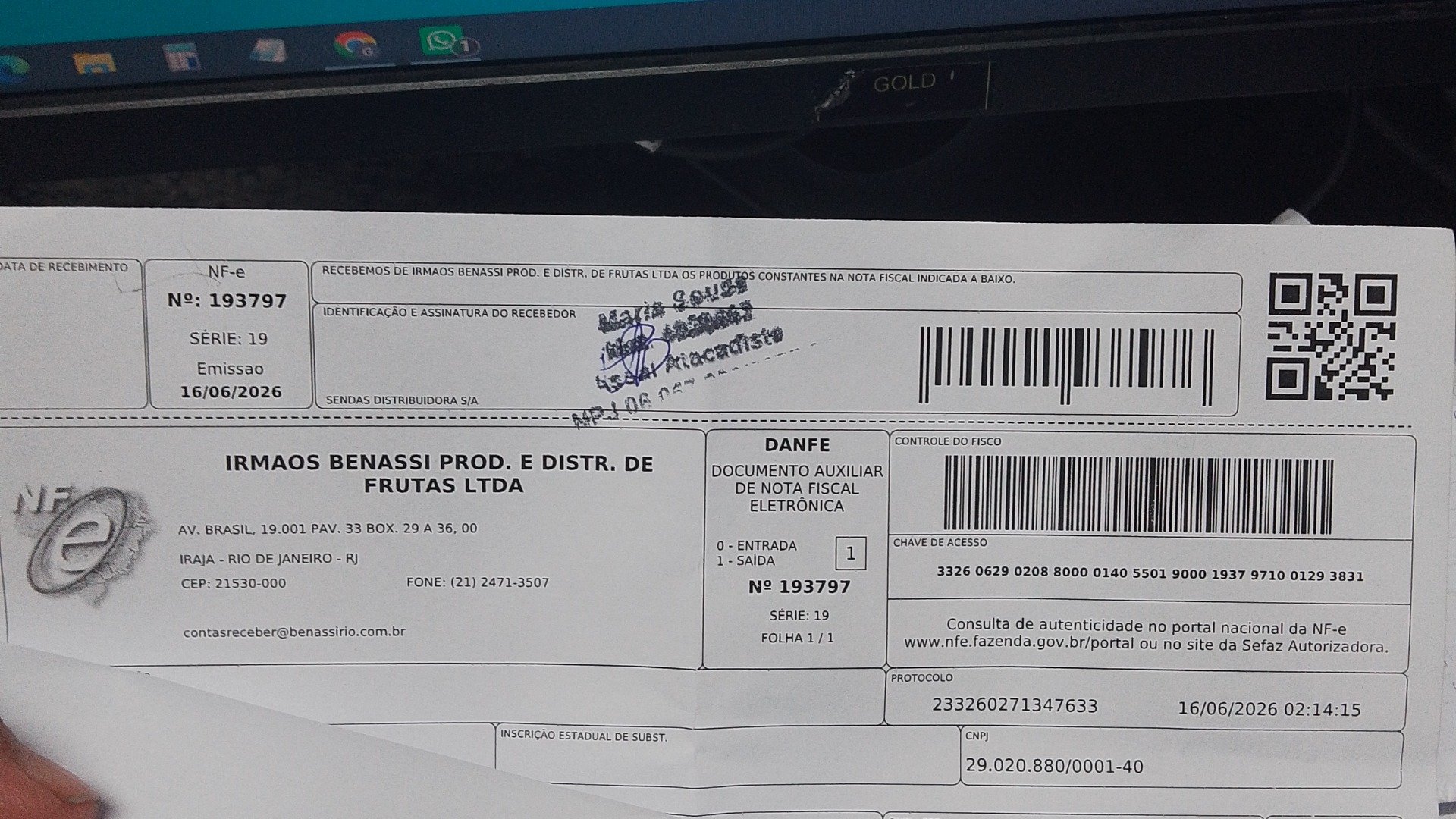 Canhoto 158740693