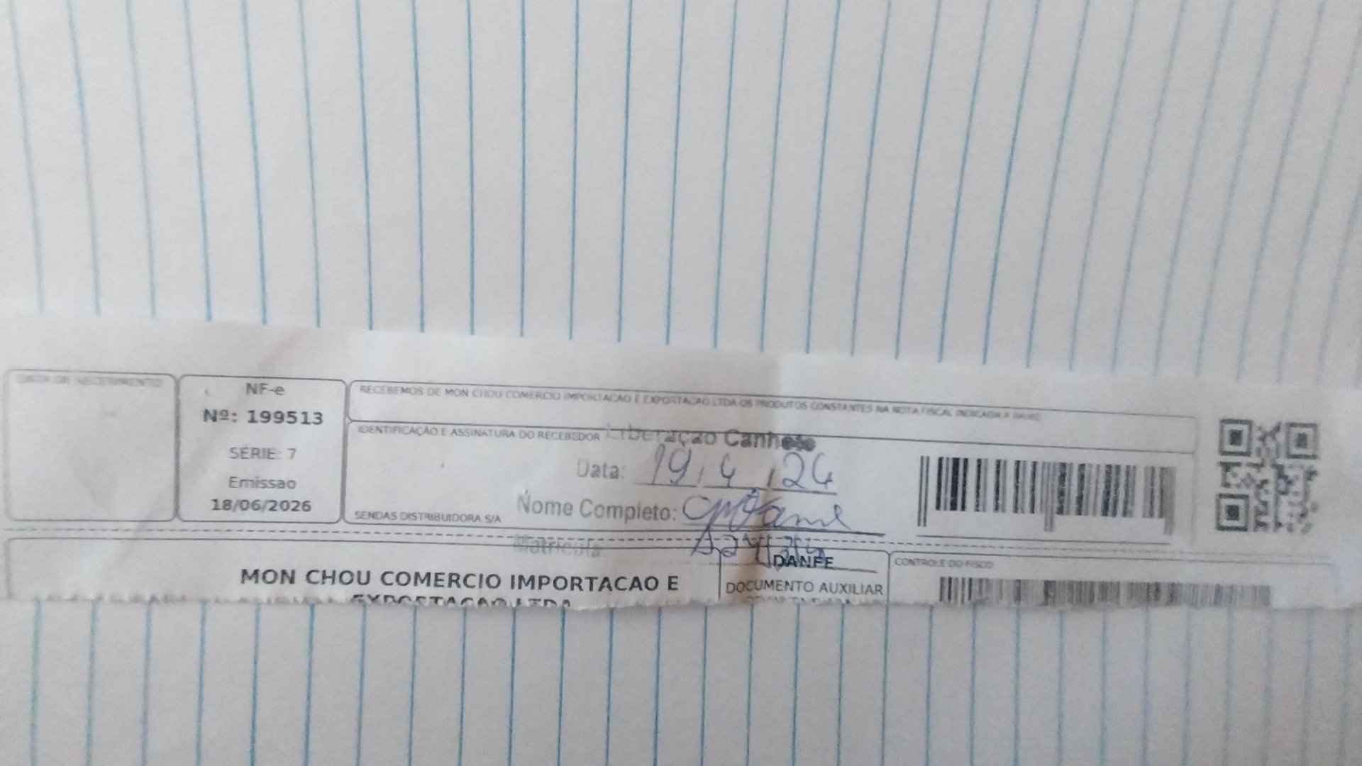 Canhoto 159400993