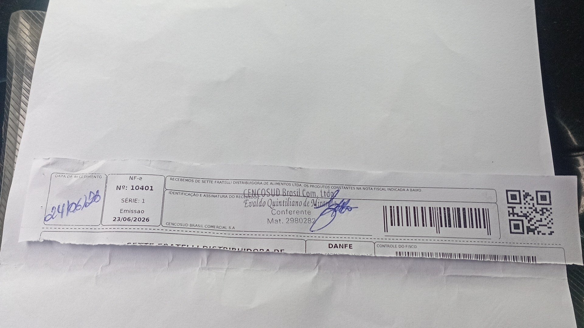 Canhoto 160224893