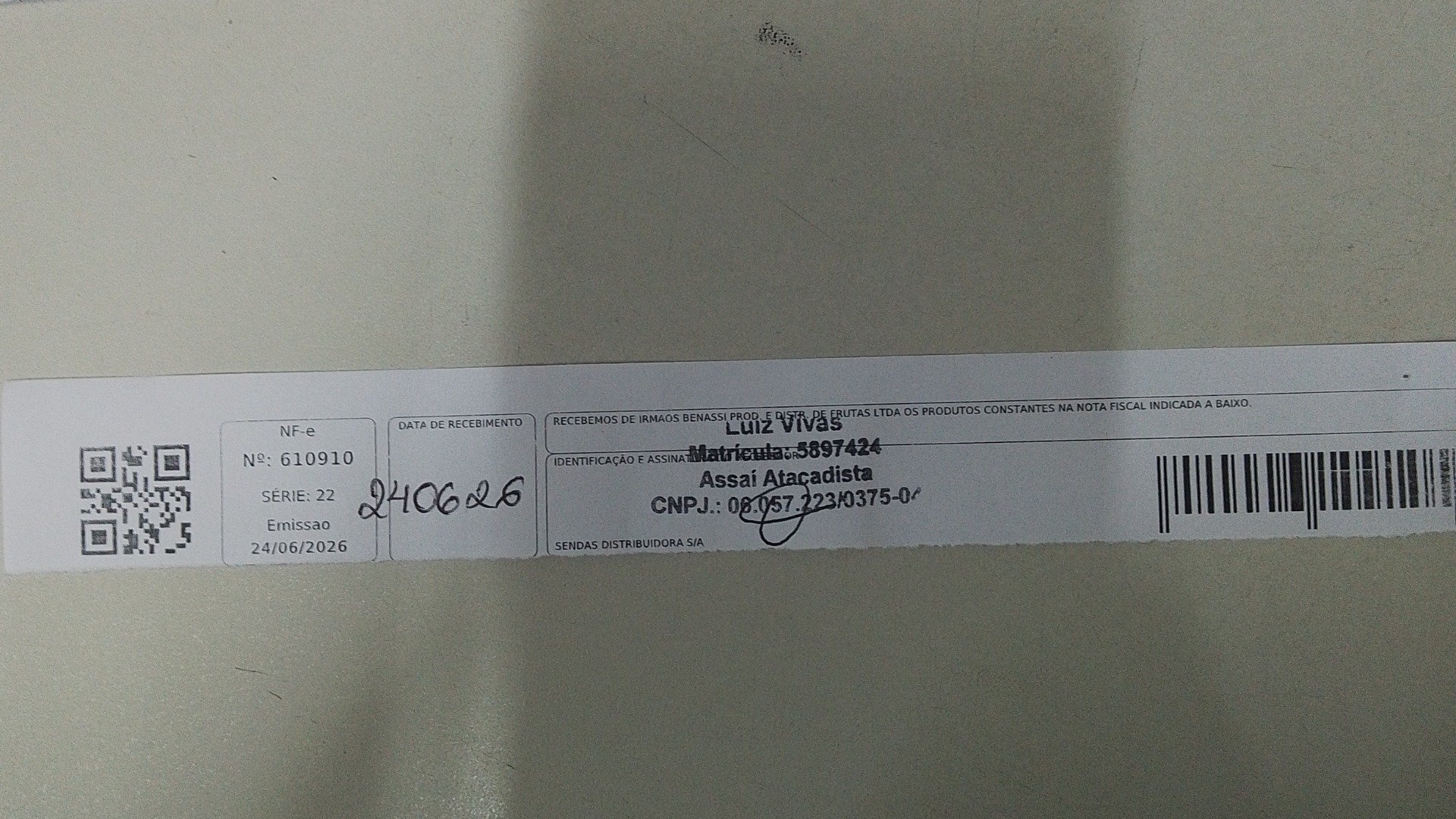 Canhoto 160266393