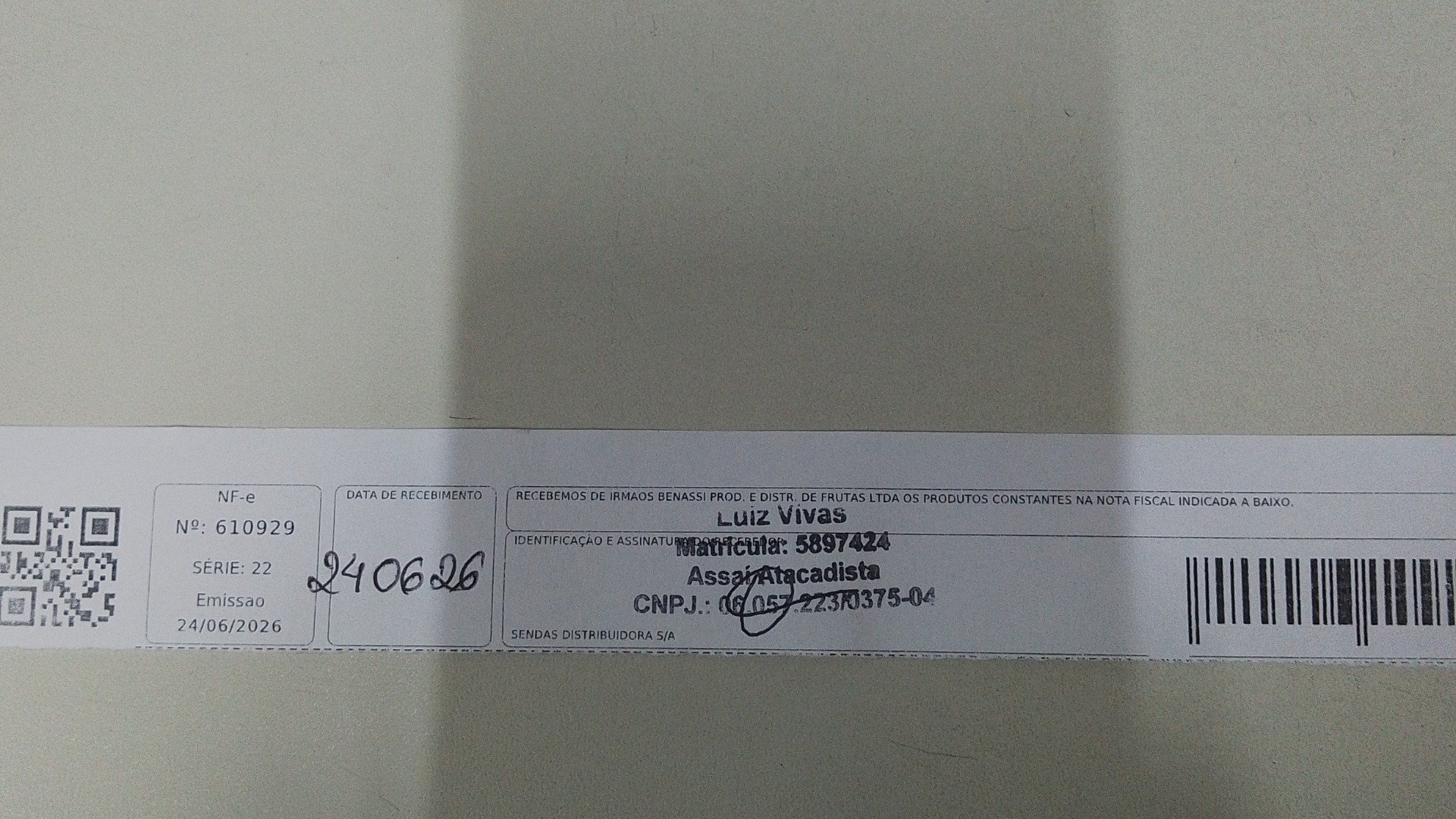 Canhoto 160266993