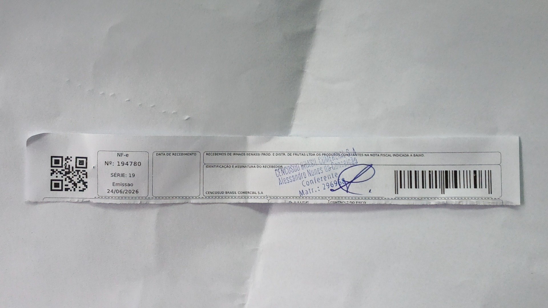 Canhoto 160465093