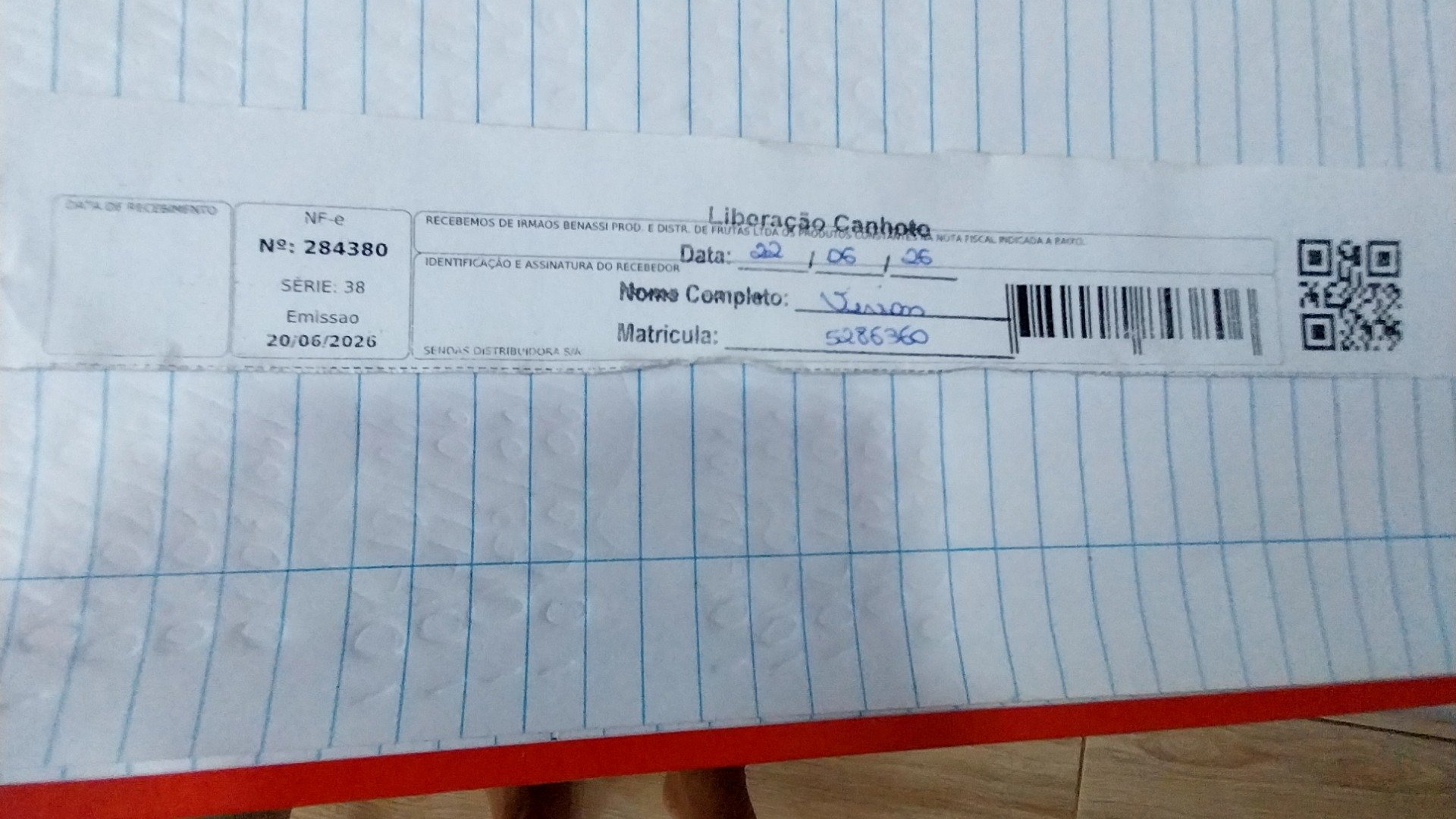 Canhoto 159829093