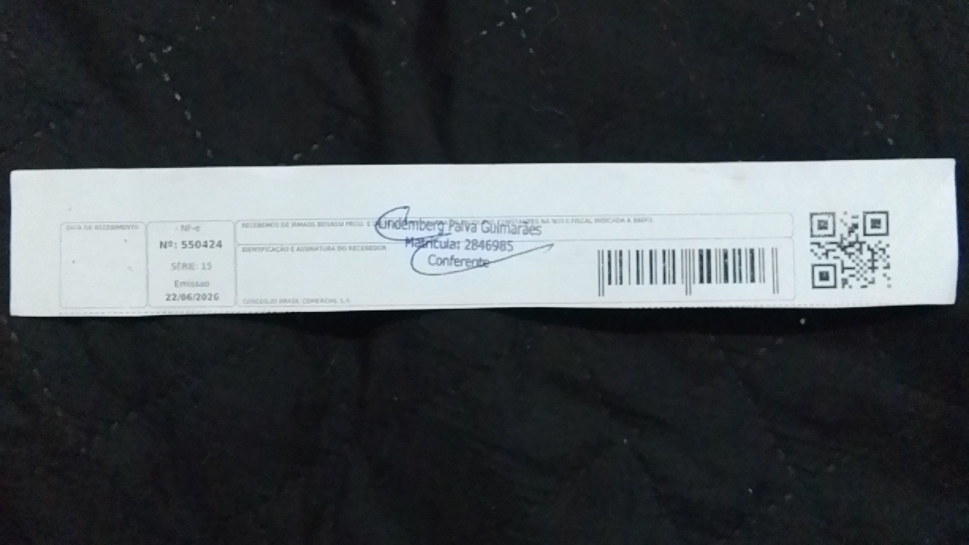 Canhoto 160236593