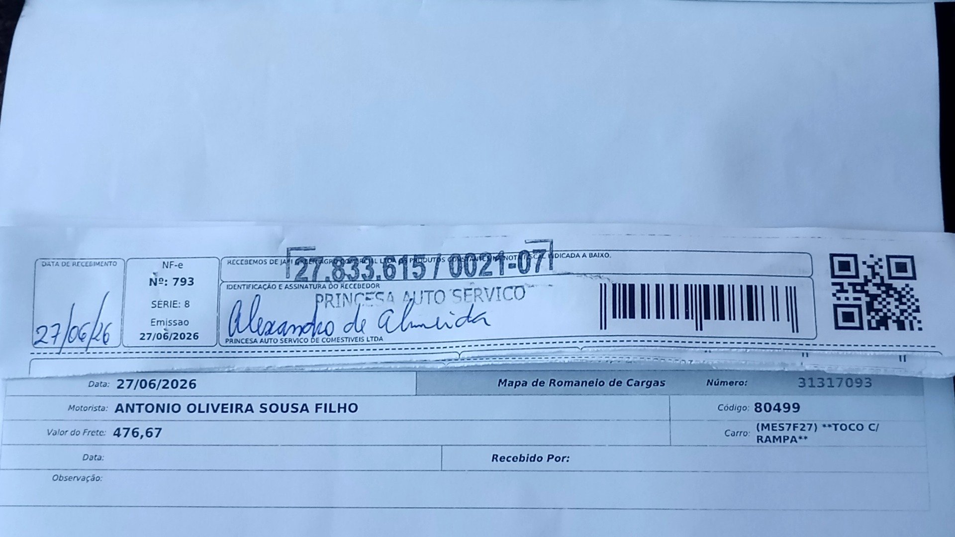 Canhoto 160875493