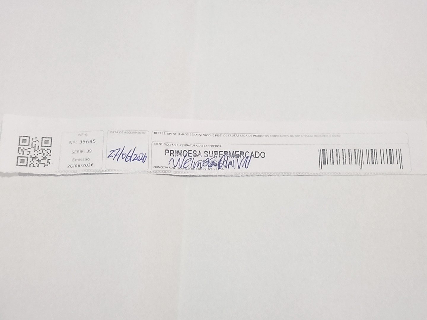 Canhoto 160899593