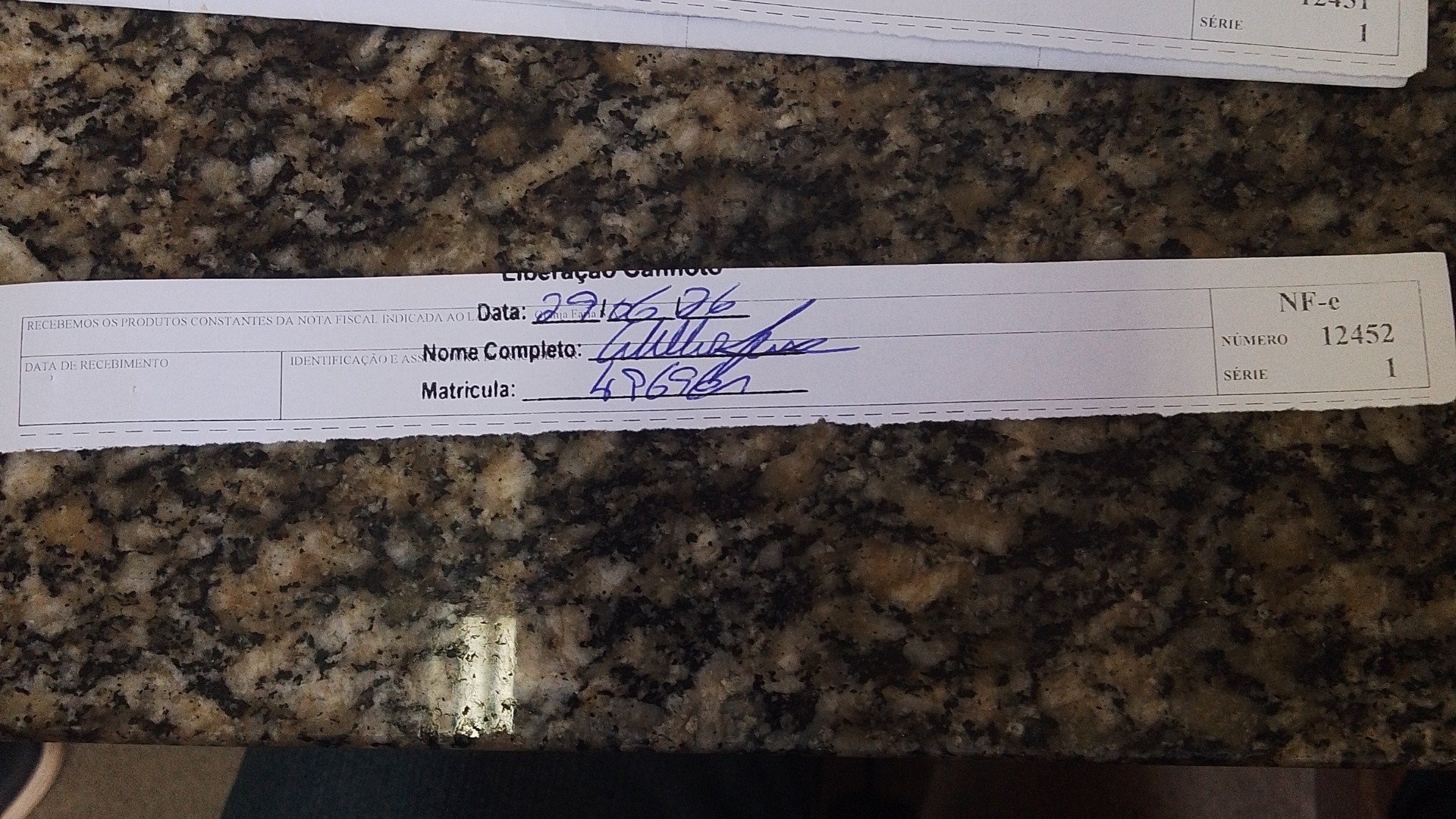 Canhoto 161044793