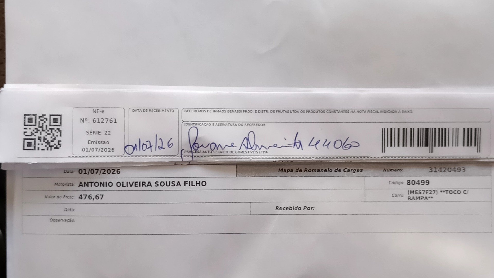 Canhoto 161472693
