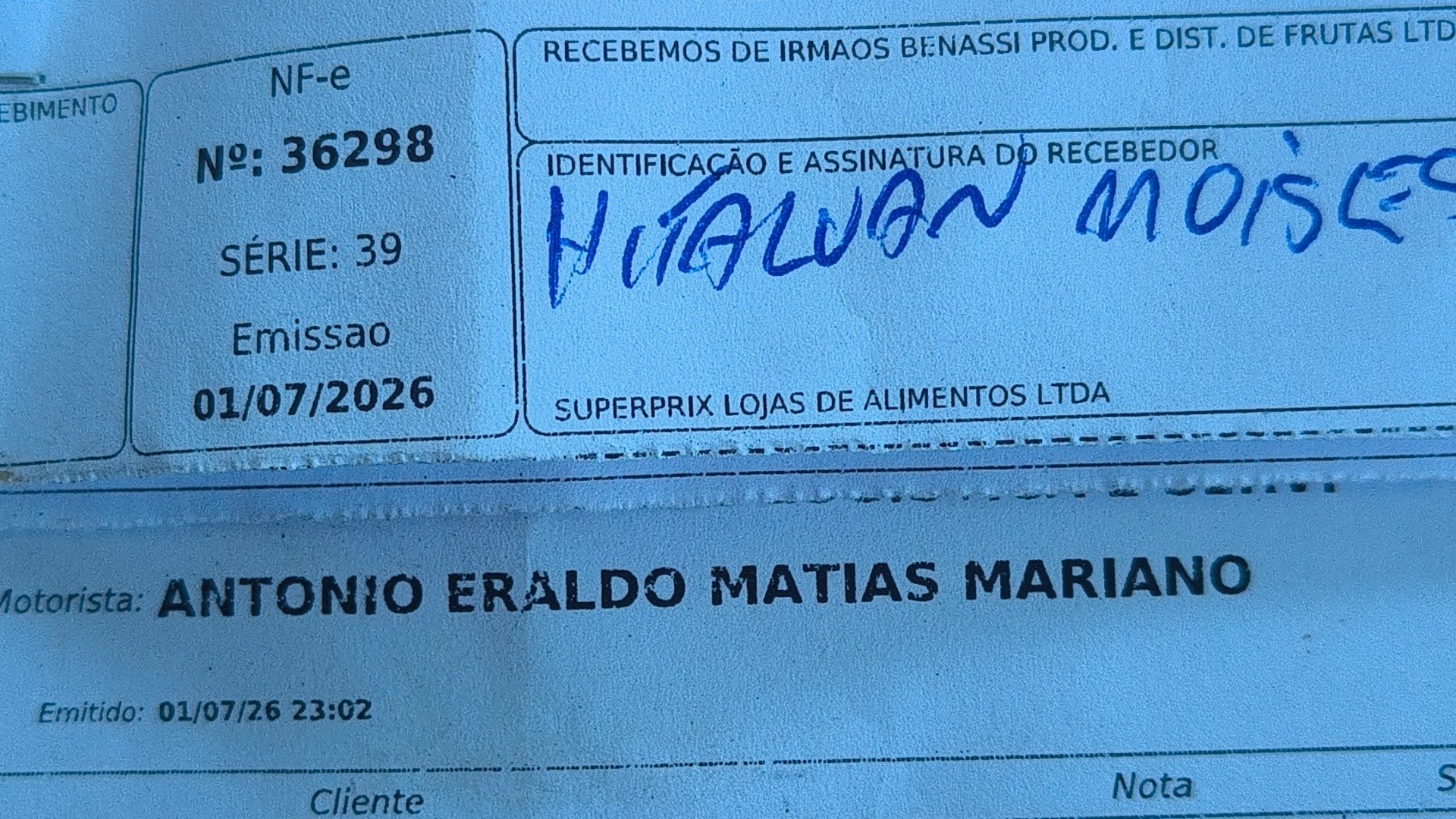 Canhoto 161647993