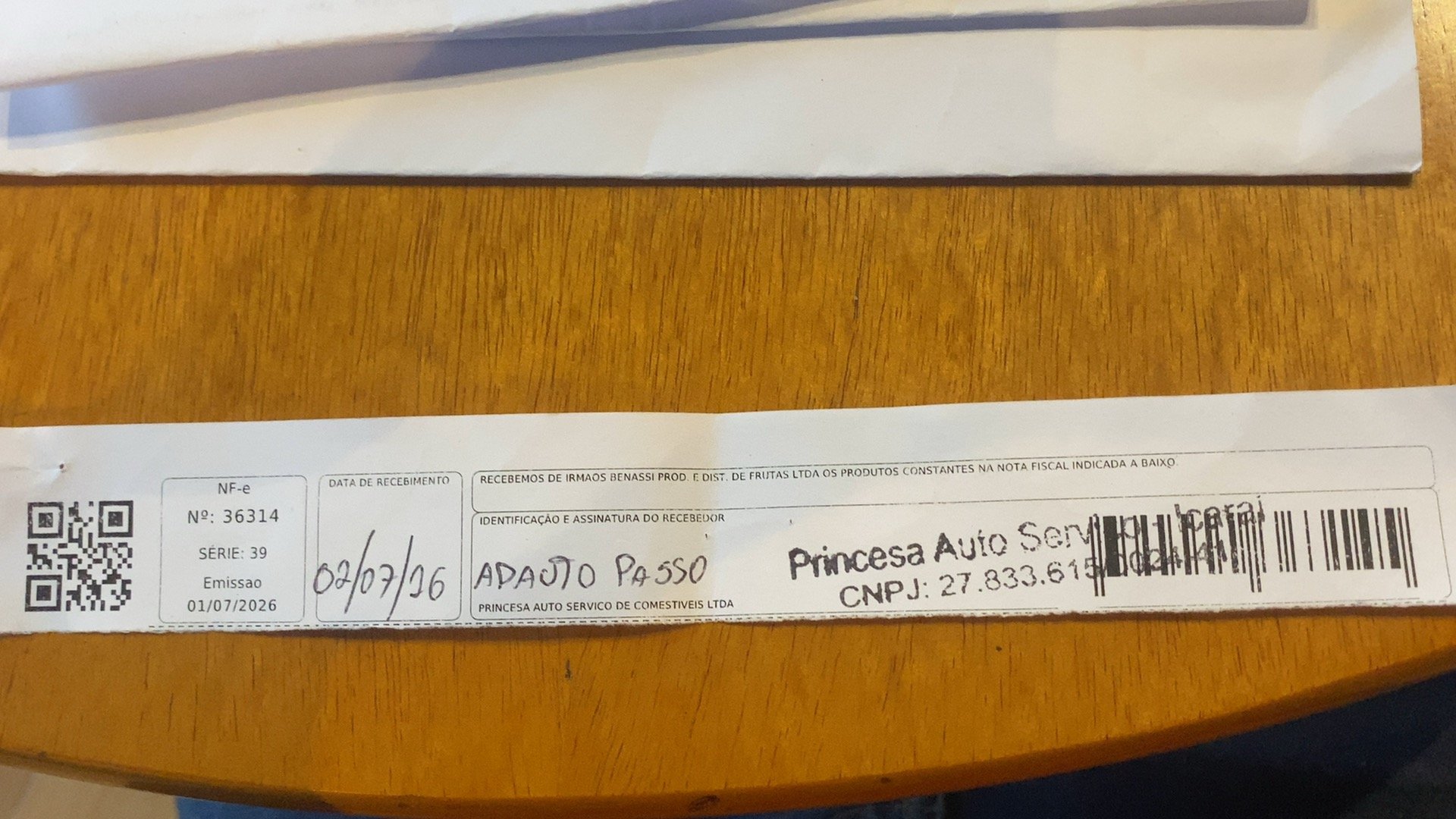 Canhoto 161678893