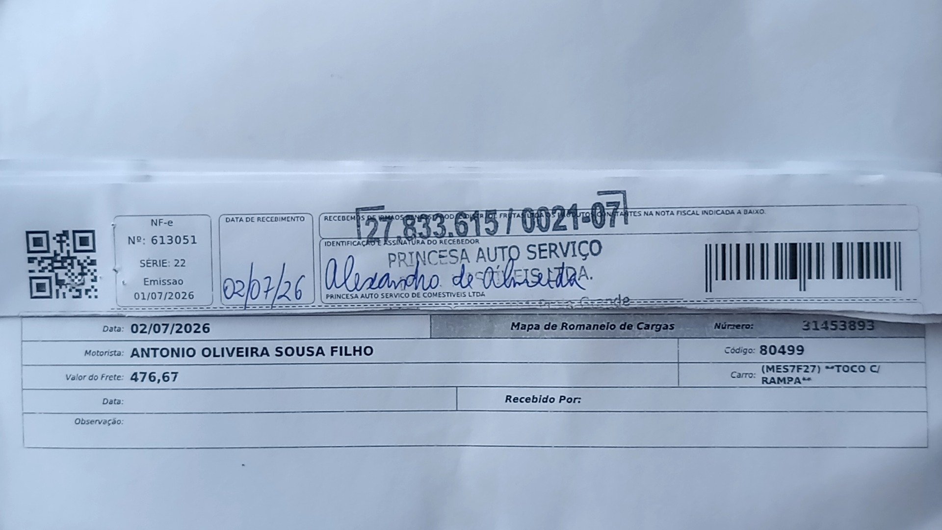Canhoto 161669393
