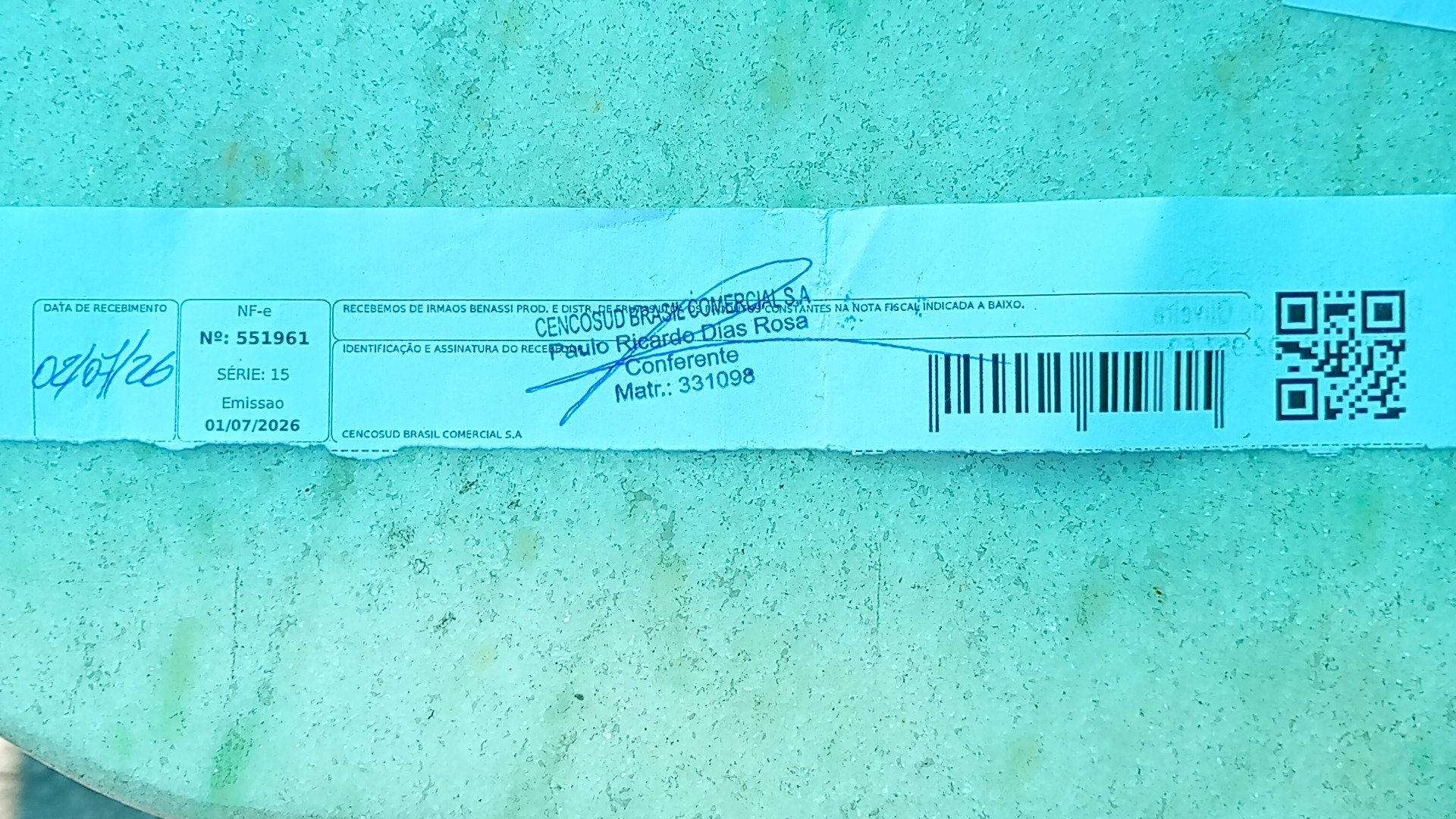 Canhoto 161623393