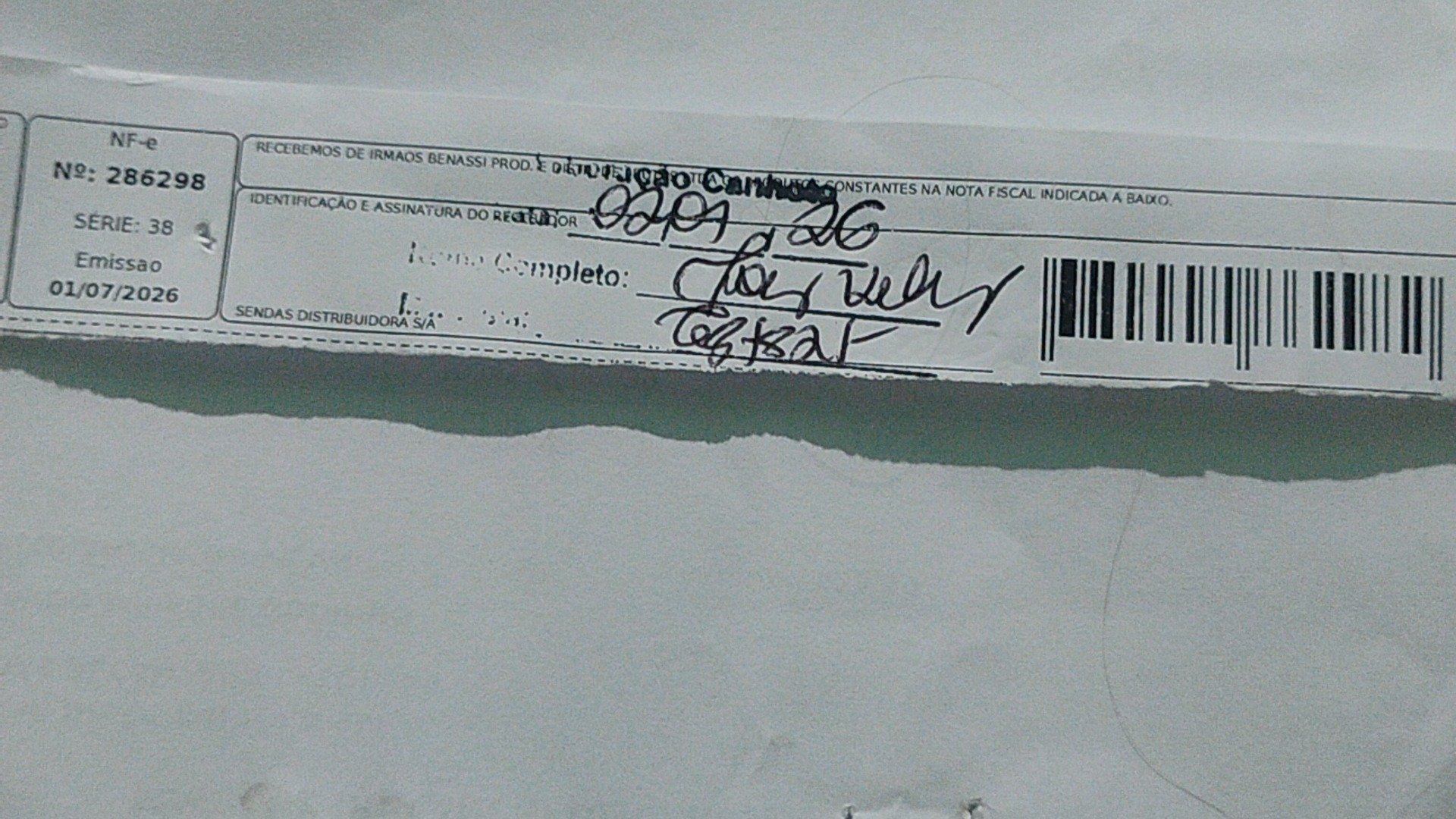 Canhoto 161665293