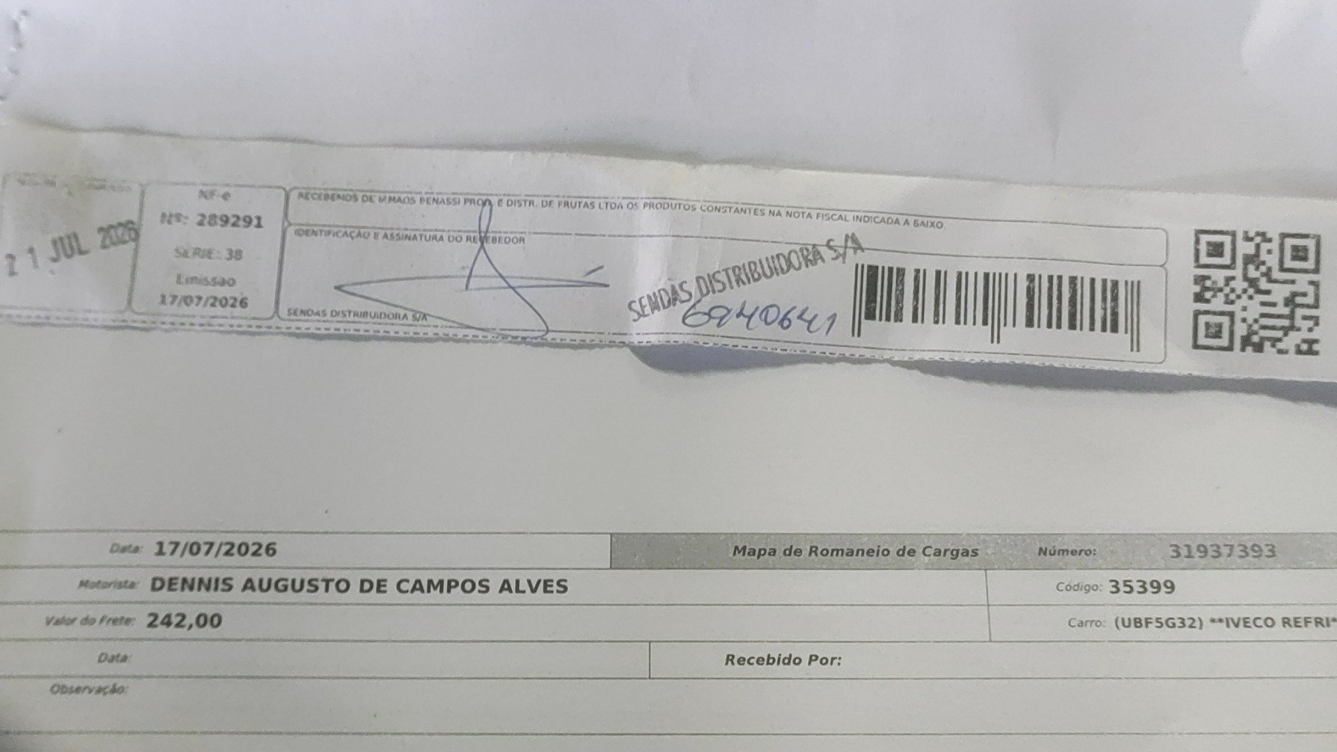 Canhoto 164509293