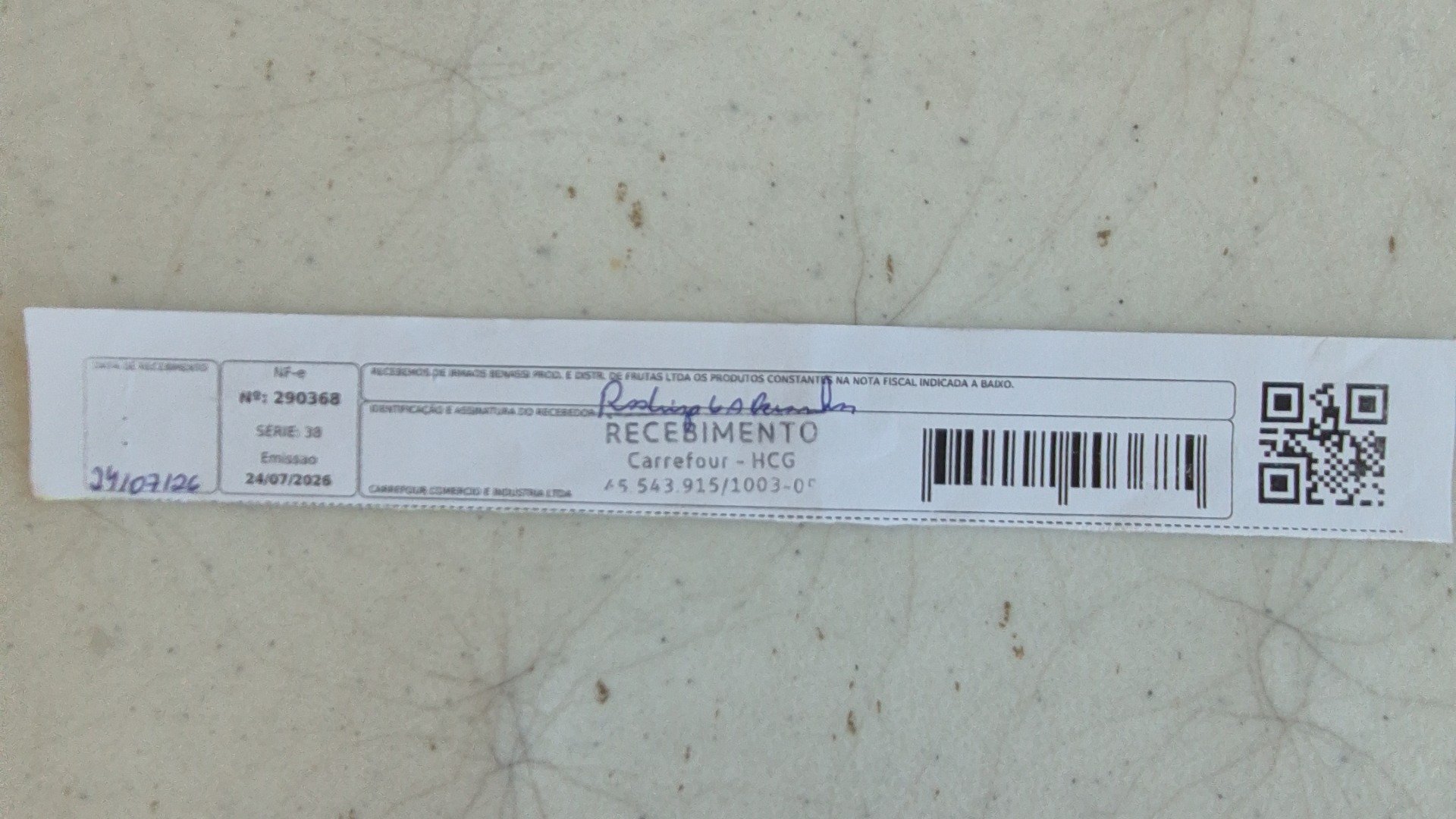 Canhoto 165597293