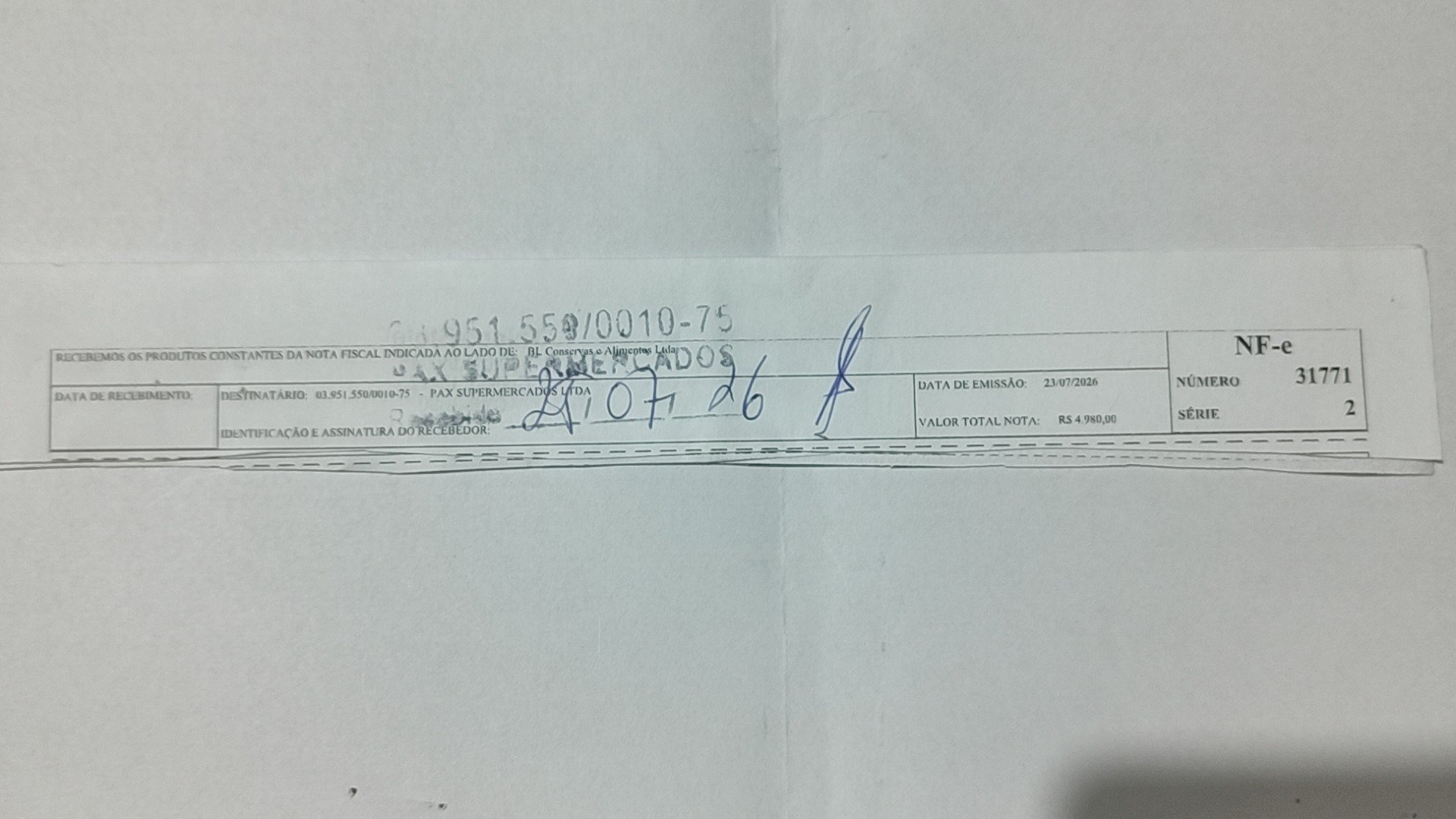 Canhoto 165910093