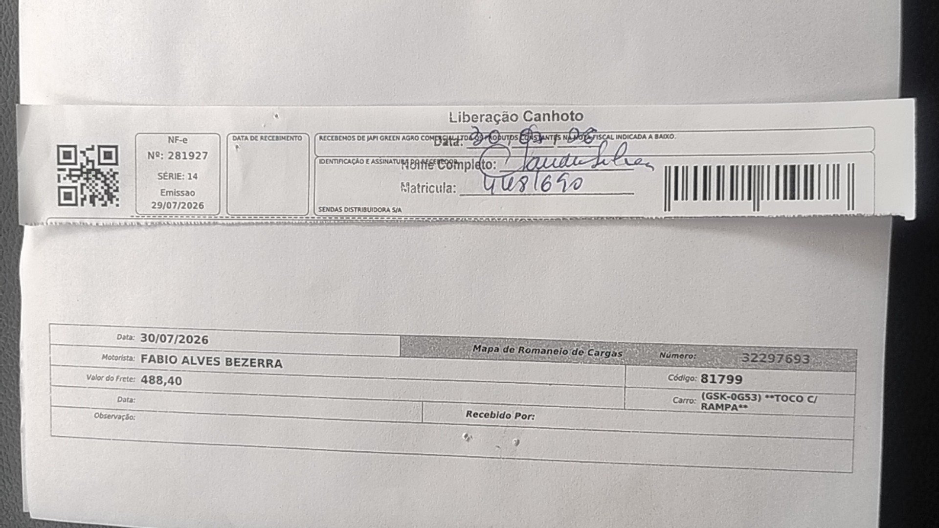 Canhoto 166585493