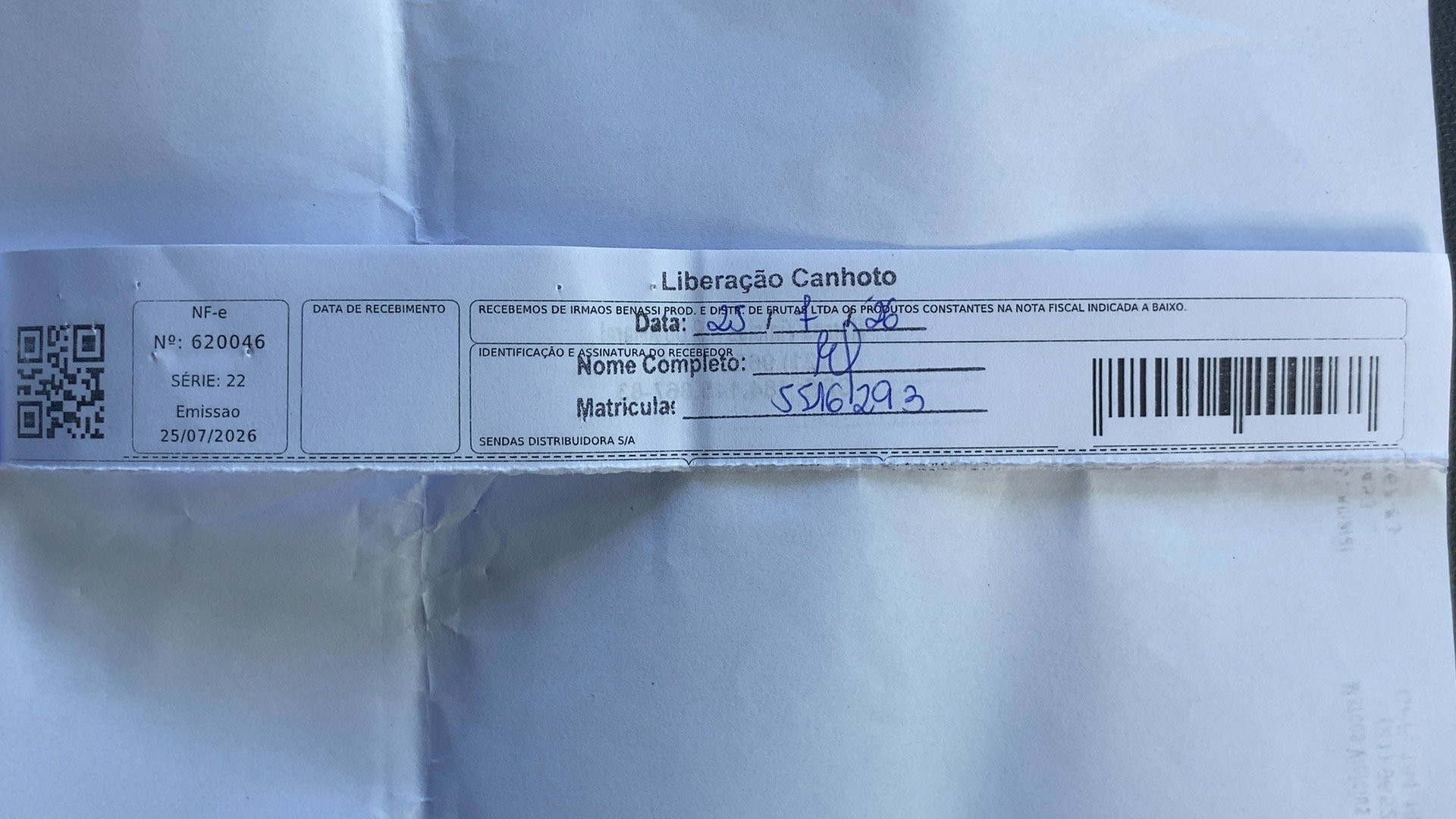 Canhoto 165803193