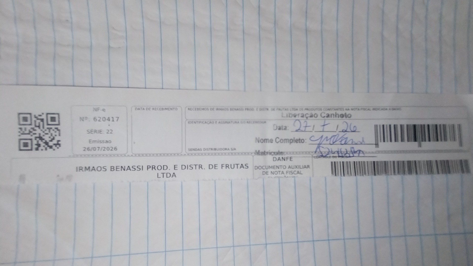 Canhoto 165983693