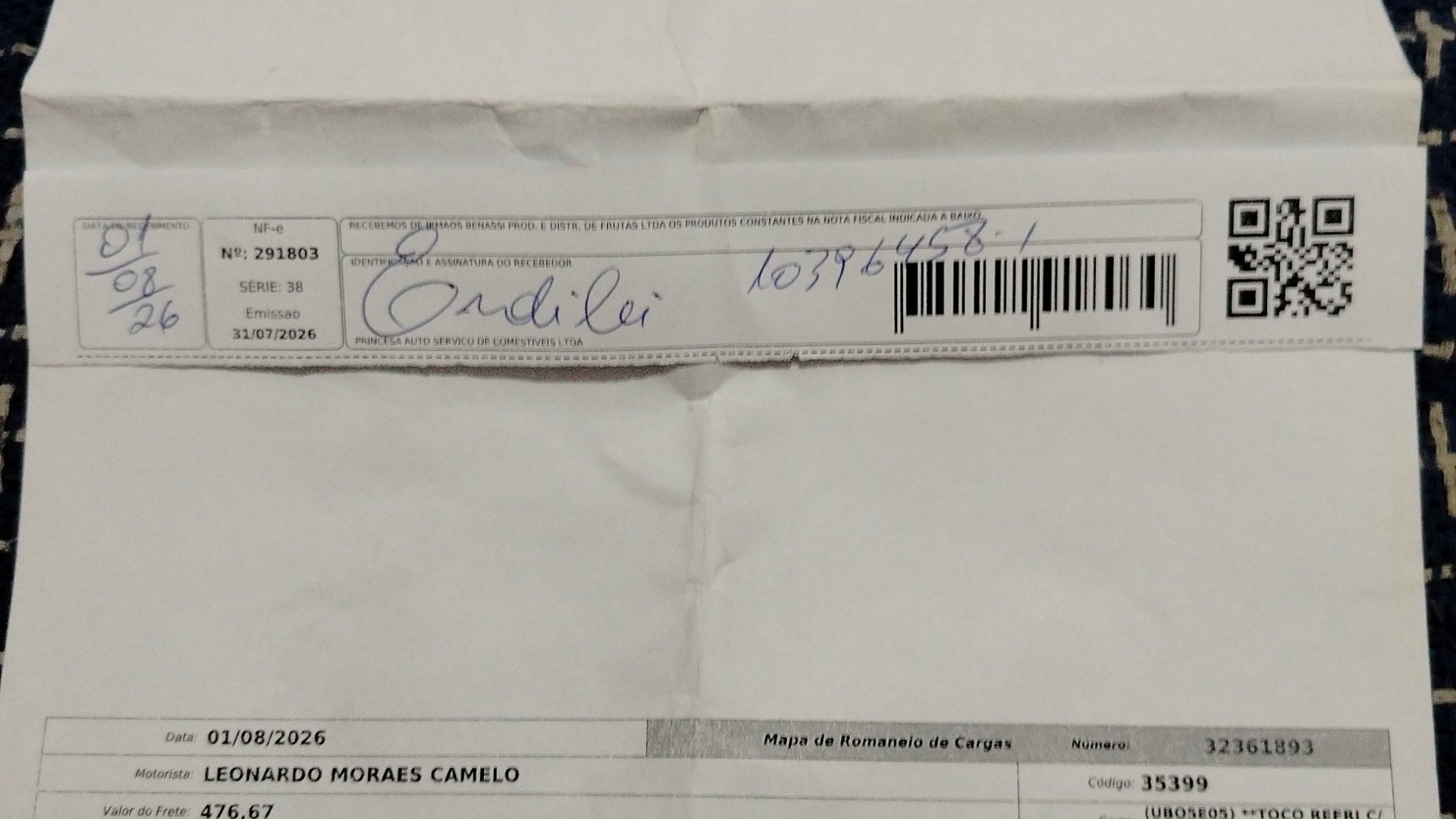 Canhoto 166995593