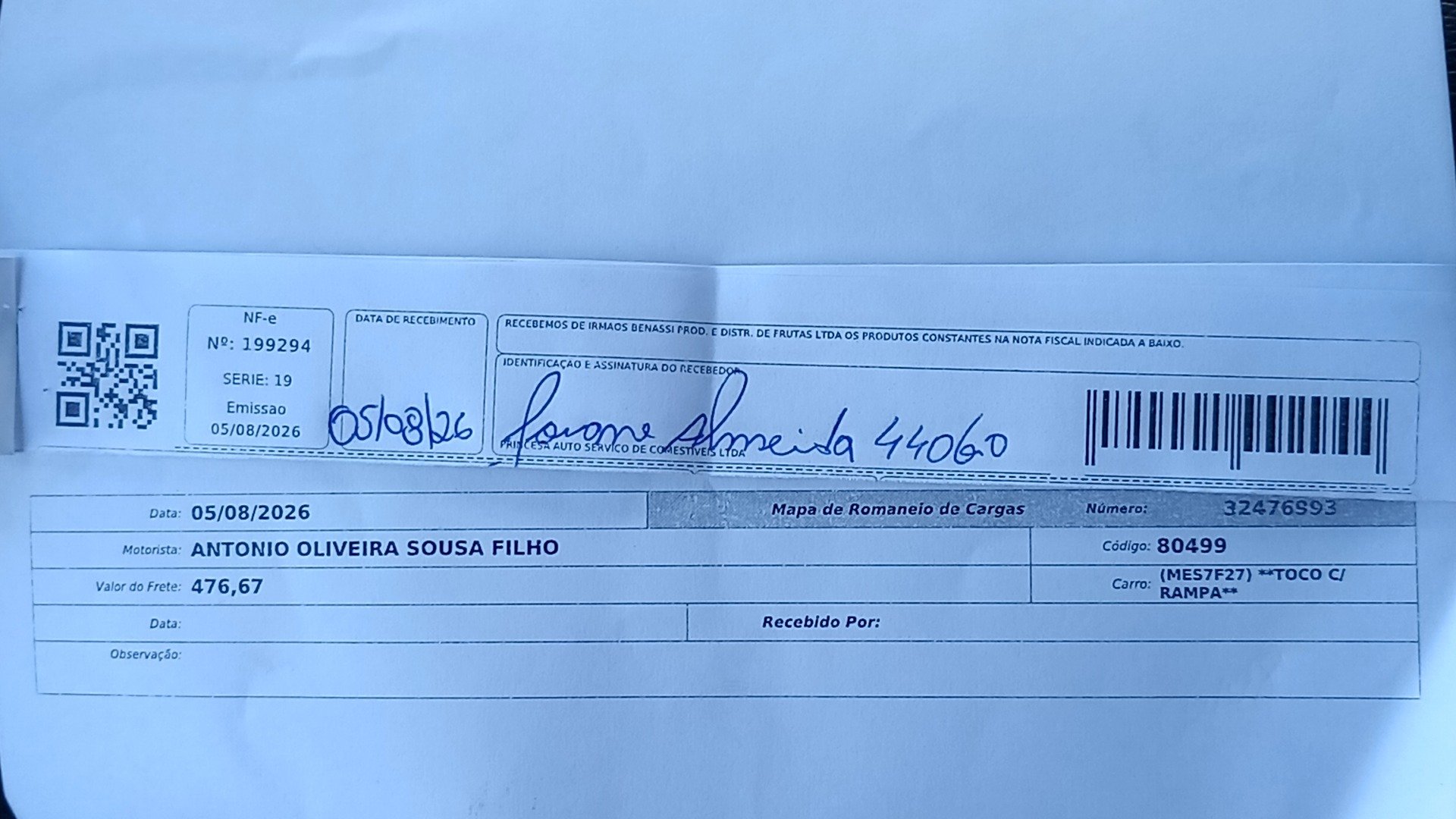 Canhoto 167624393