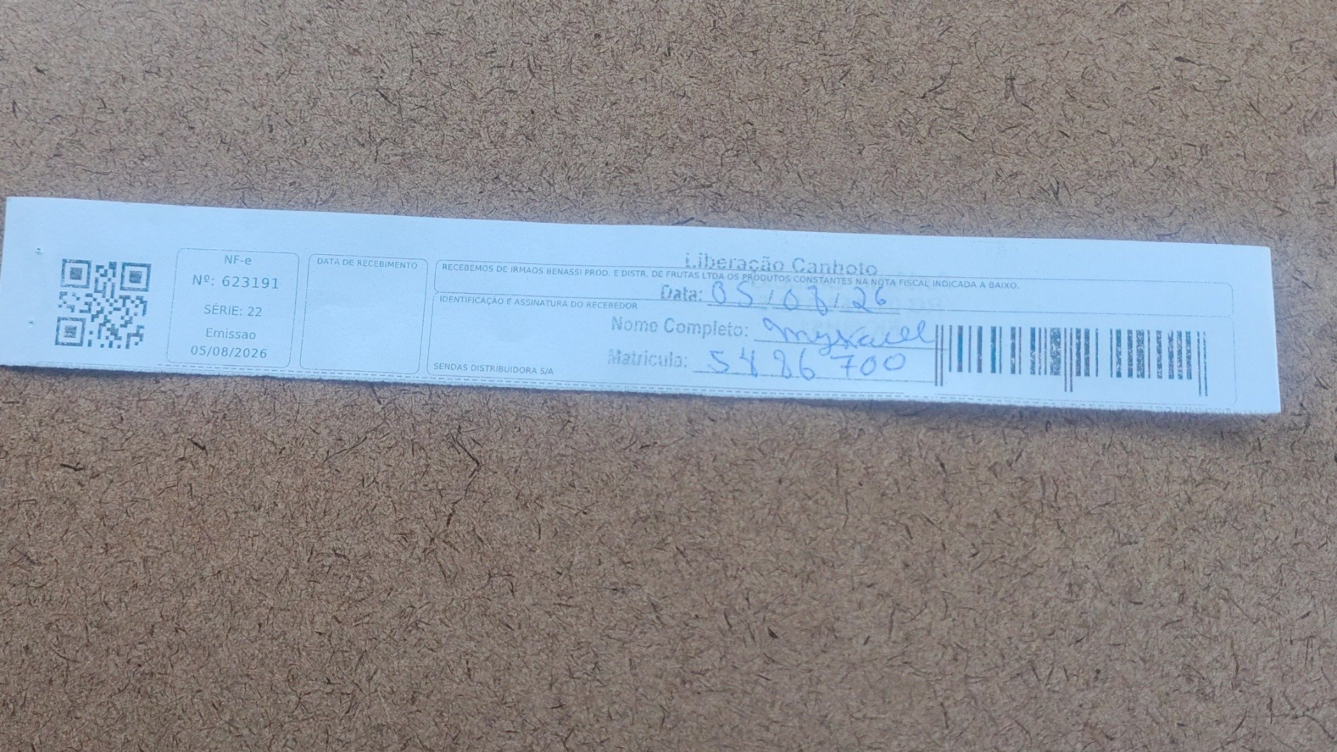 Canhoto 167642893
