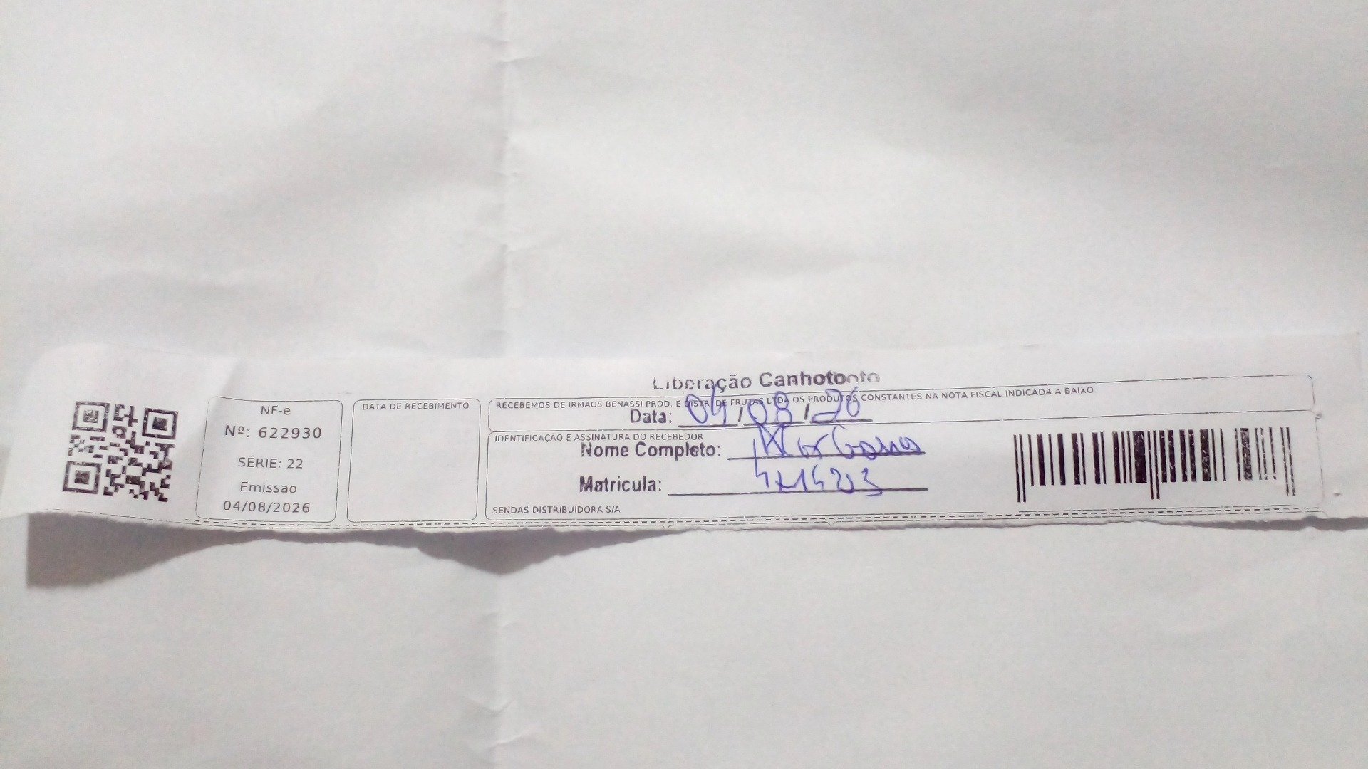 Canhoto 167429893