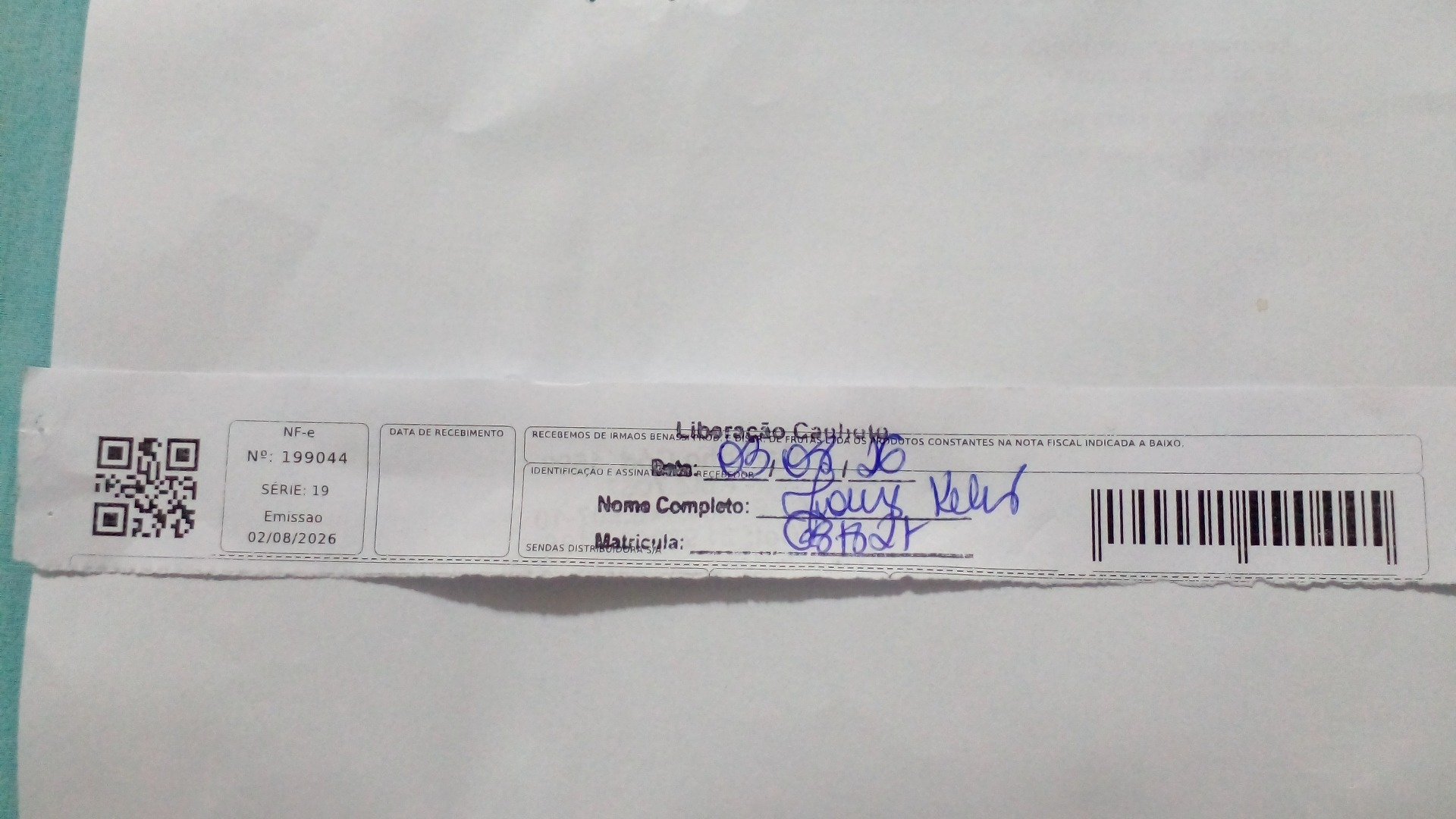 Canhoto 167191093